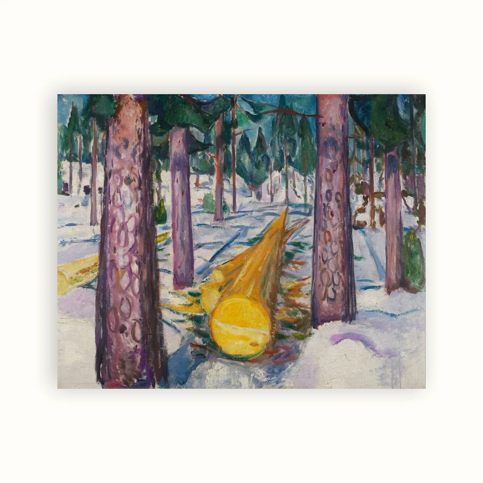 The Yellow Log by Edvard Munch, 1912: as a fine art print