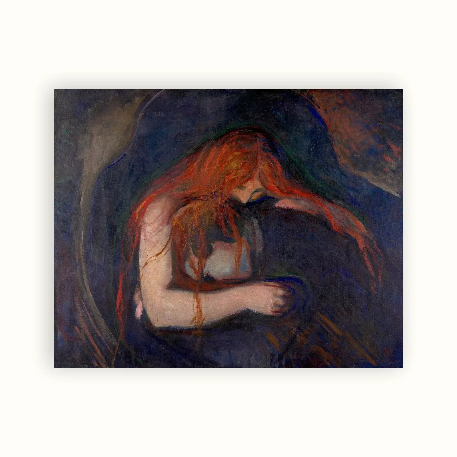 Vampire by Edvard Munch, 1895: as a fine art print