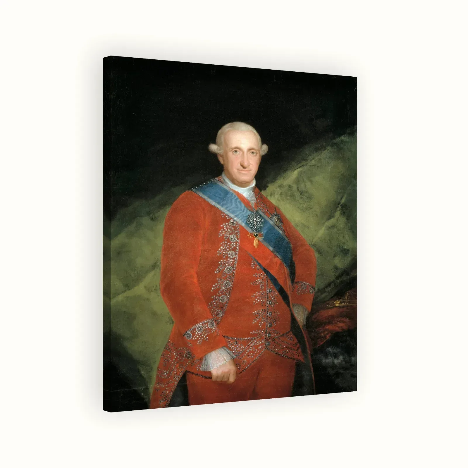 Charles IV in Red by Francisco Goya, c. 1789: Stretched canvas