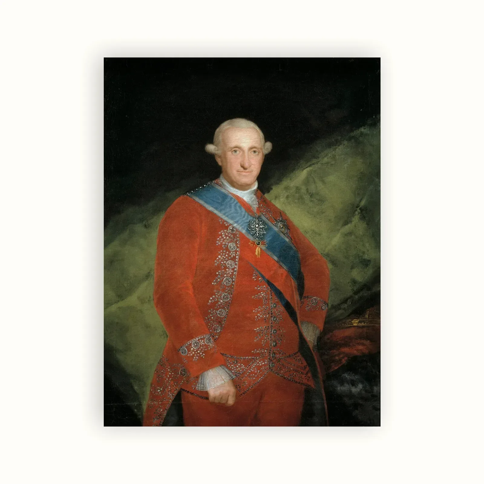 Charles IV in Red by Francisco Goya, c. 1789: as a fine art print