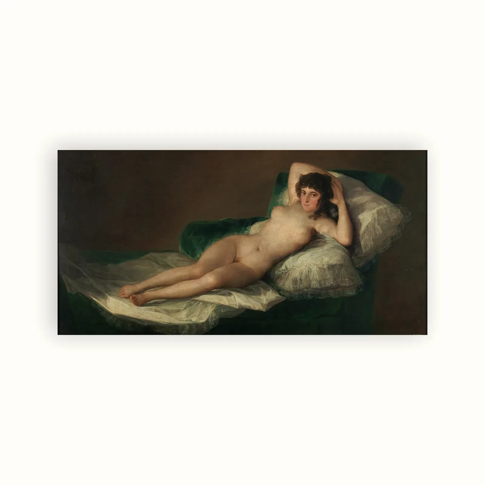 La maja desnuda by Francisco Goya, 1795–1800: as a fine art print