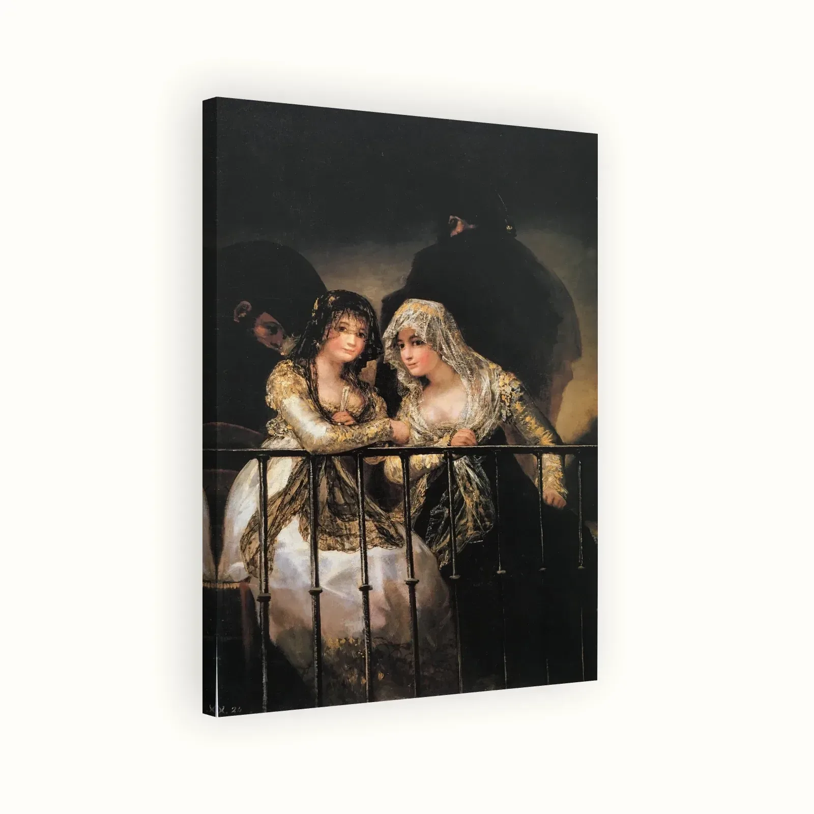 Majas on the Balcony by Francisco Goya, : Stretched canvas