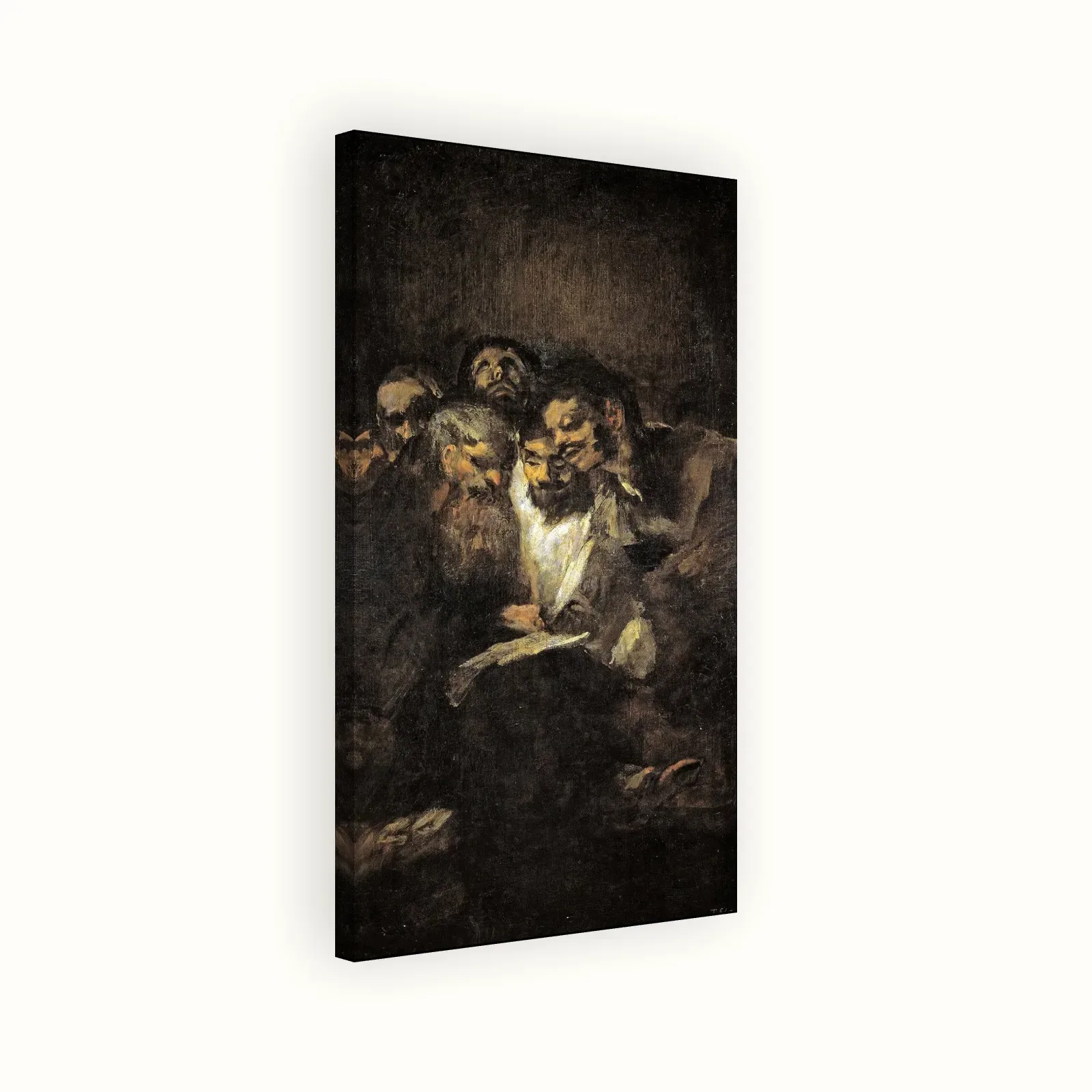 Men Reading by Francisco Goya, 1820–1823: Stretched canvas