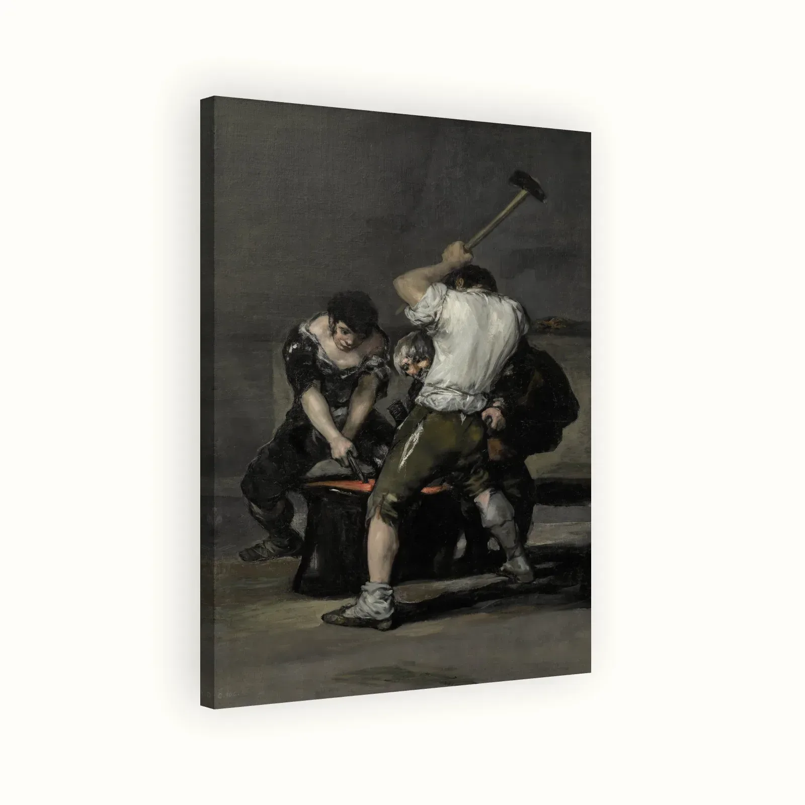 The Forge by Francisco Goya, 1819: Stretched canvas