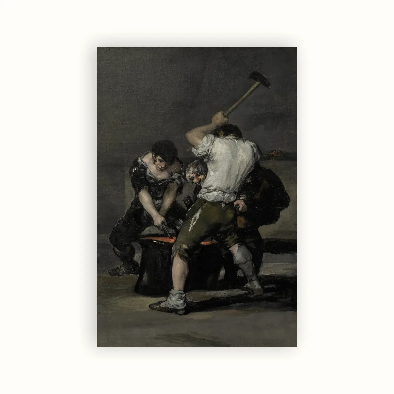 The Forge by Francisco Goya, 1819: as a fine art print