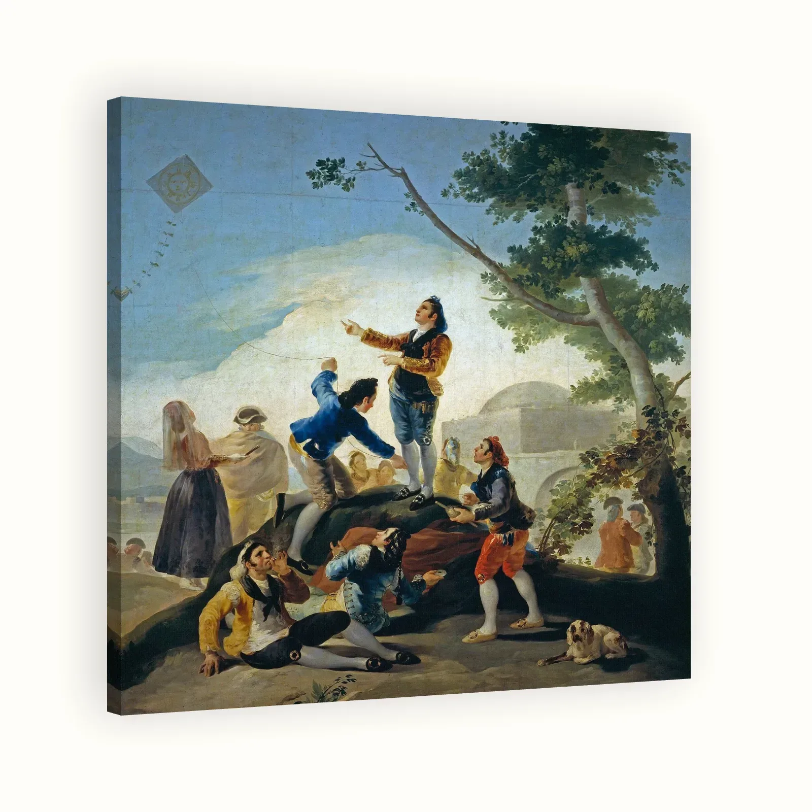 The Kite by Francisco Goya, 1777–1778: Stretched canvas