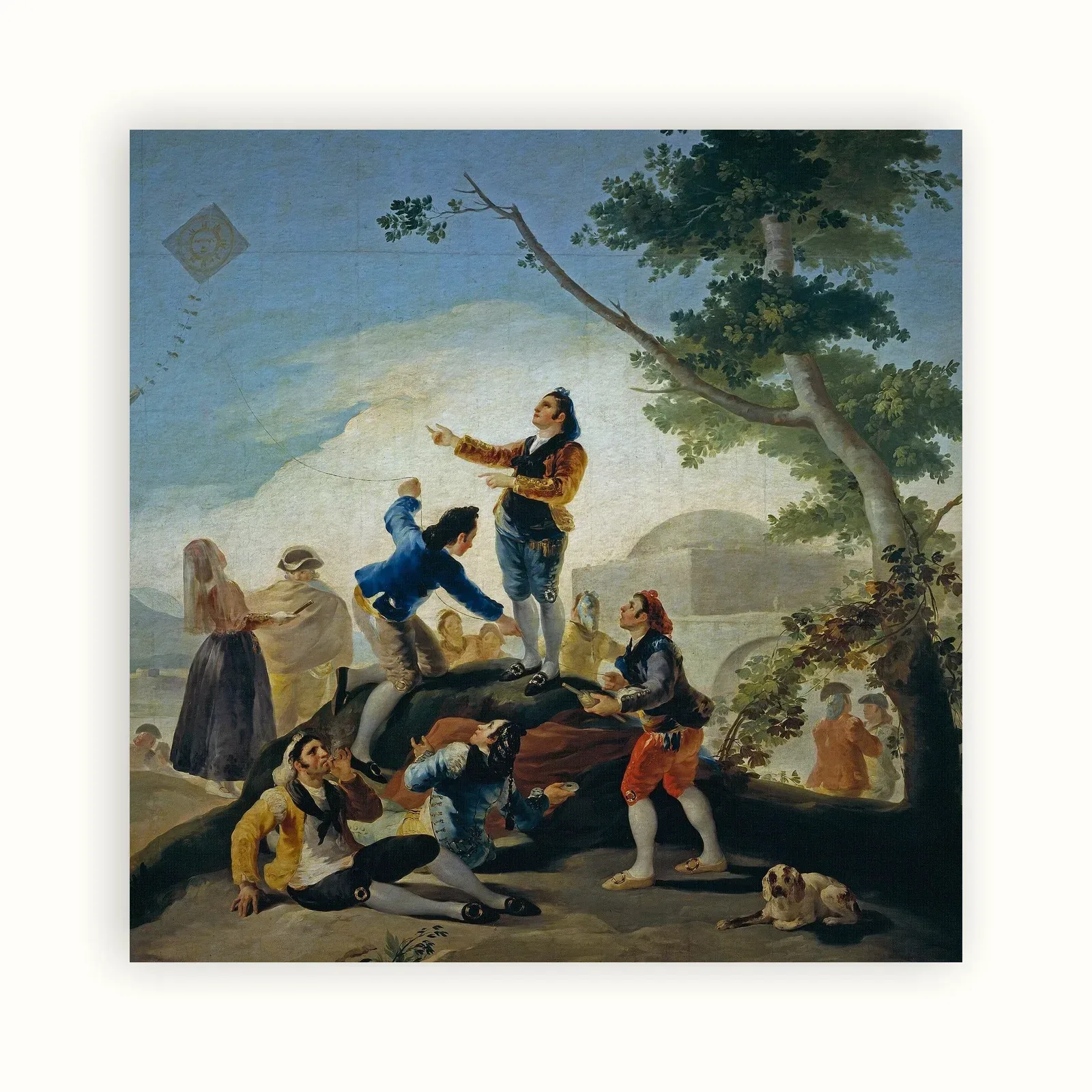 The Kite by Francisco Goya, 1777–1778: as a fine art print