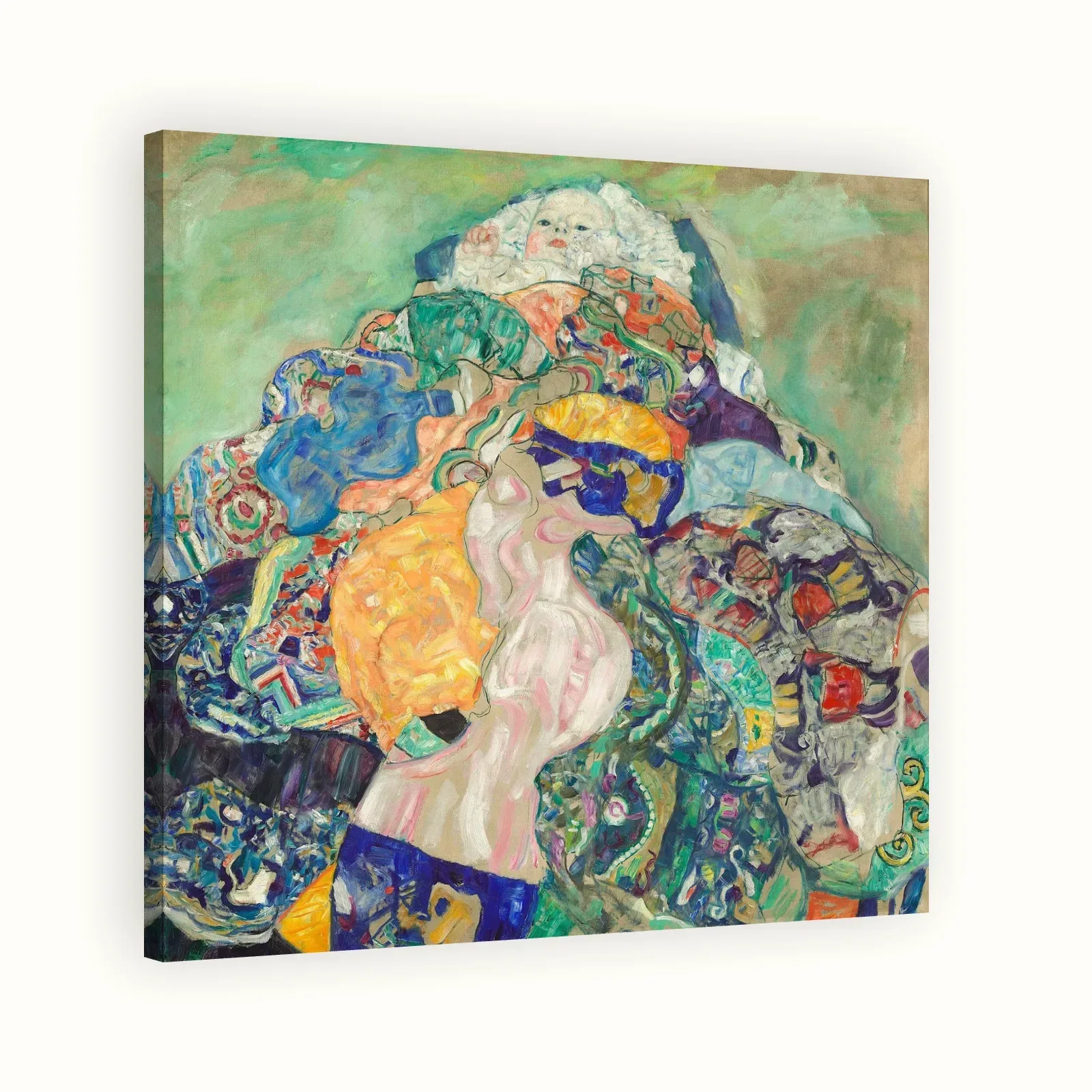 Baby (Cradle) by Gustav Klimt, 1917: Stretched canvas