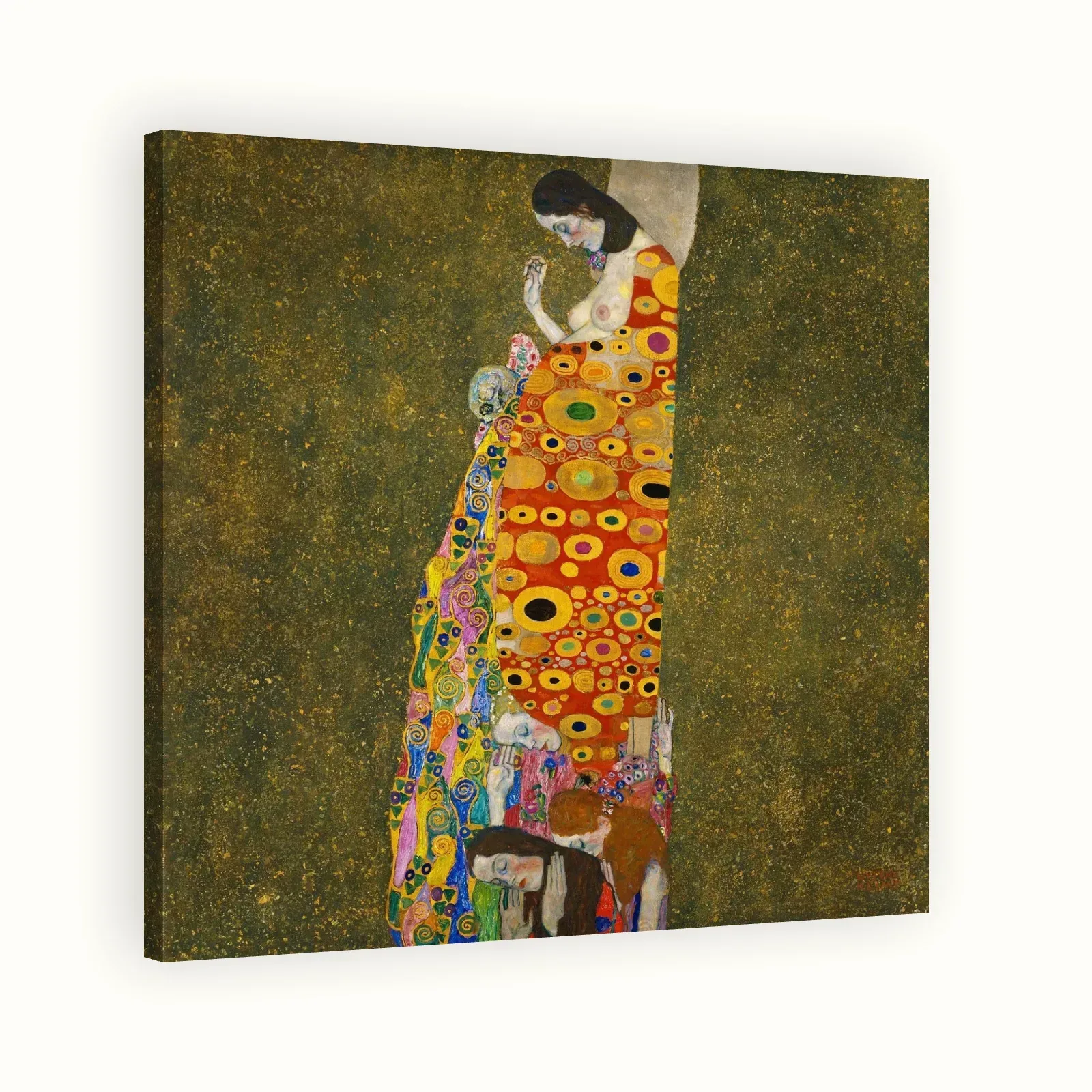 Hope II by Gustav Klimt, 1907–1908: Stretched canvas