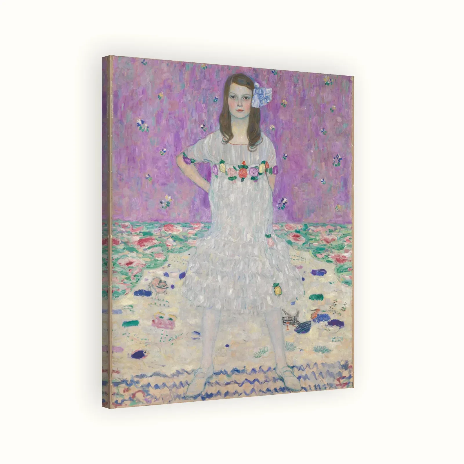 Mäda Primavesi by Gustav Klimt, 1912–1913: Stretched canvas