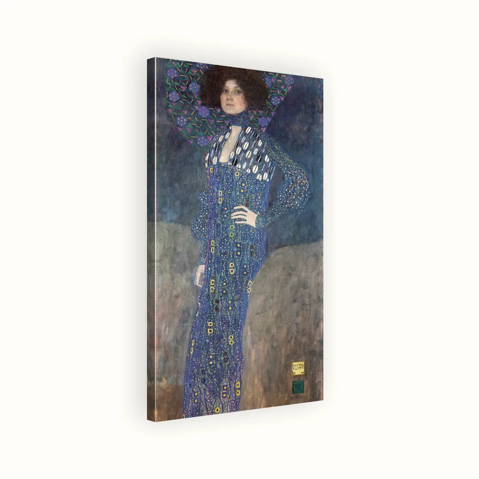 Portrait of Emilie Flöge by Gustav Klimt, 1902: Stretched canvas