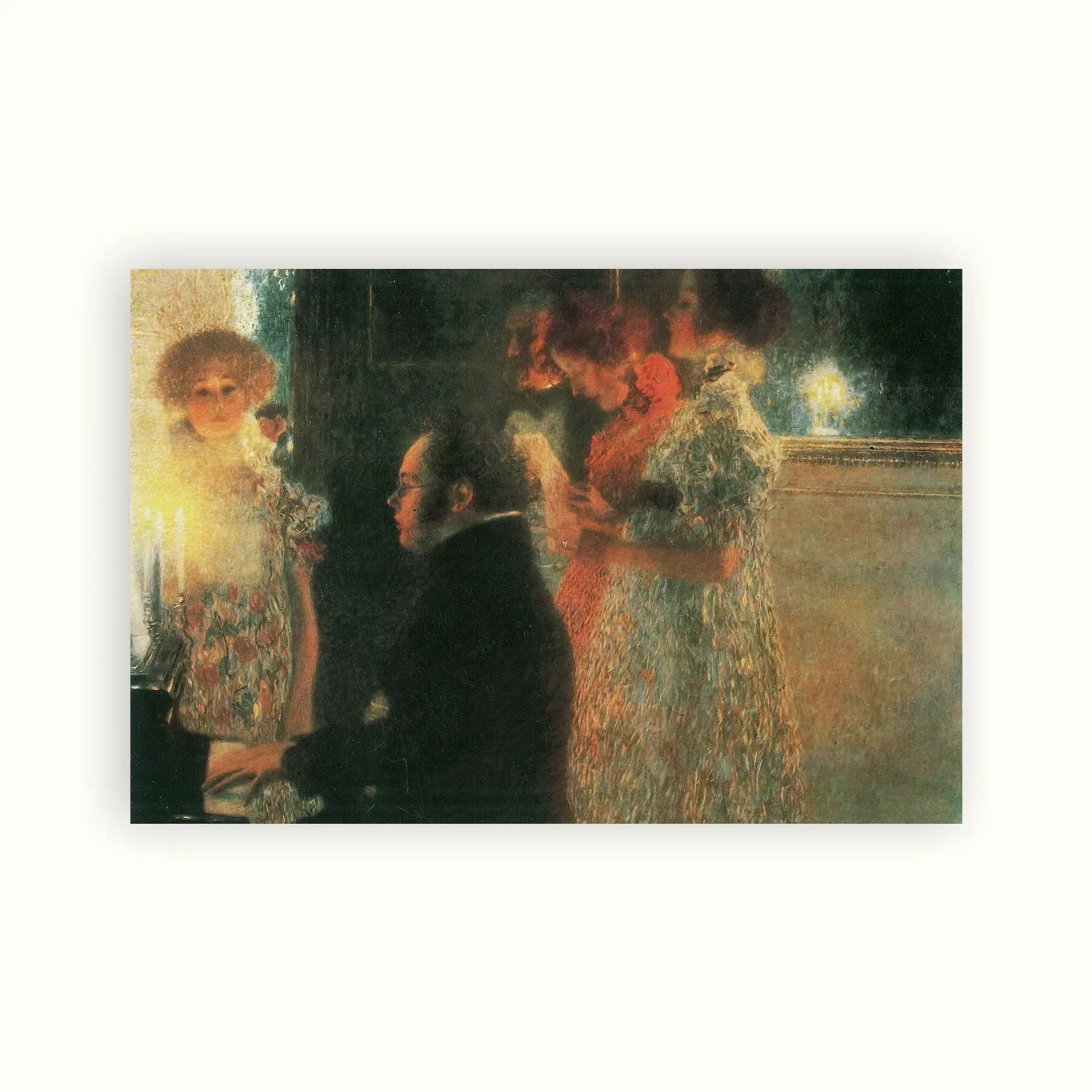 Schubert at the Piano II by Gustav Klimt, 1899: as a fine art print
