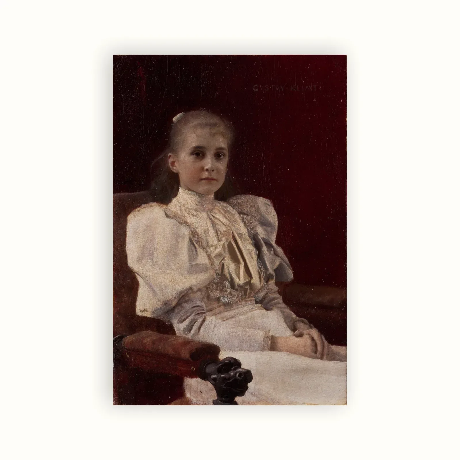Seated Young Girl by Gustav Klimt, 1894: as a fine art print