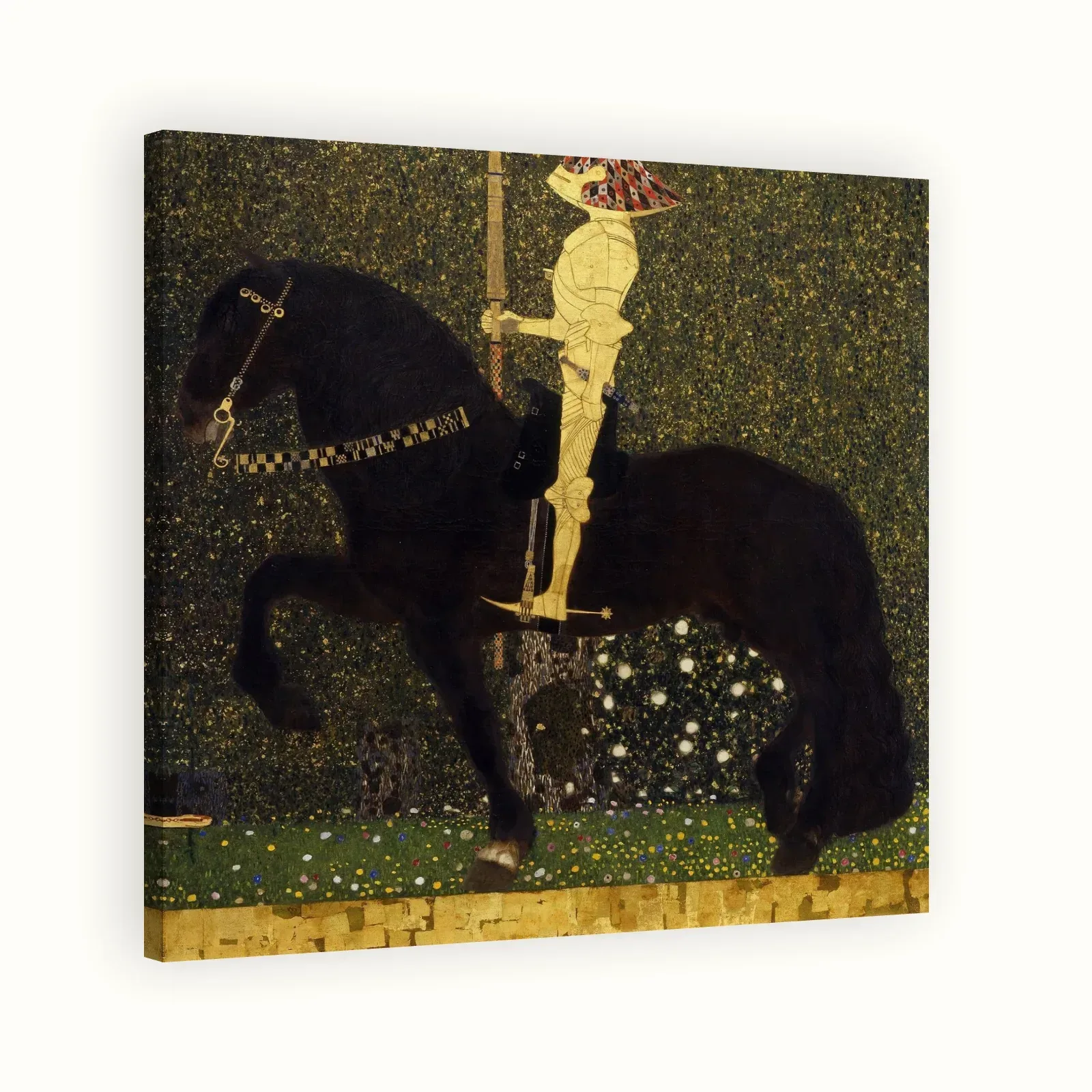 The Golden Knight by Gustav Klimt, 1903: Stretched canvas