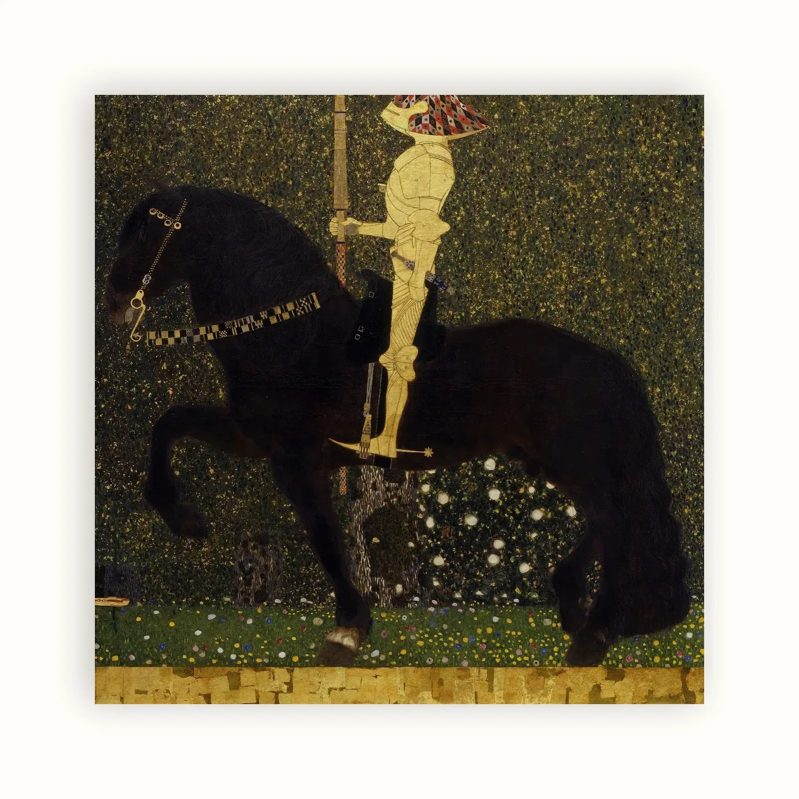 The Golden Knight by Gustav Klimt, 1903: as a fine art print