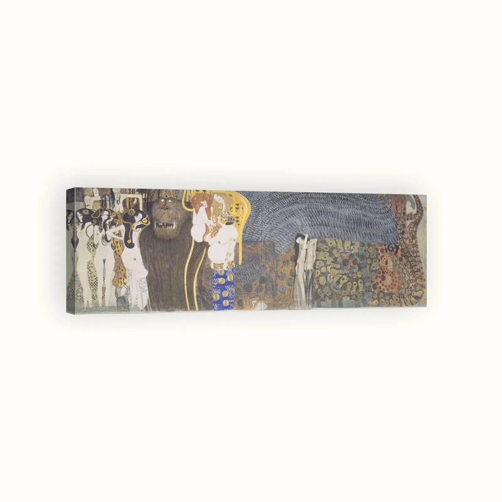 The Hostile Powers, the Titan Typhoeus, the Three Gorgons by Gustav Klimt, 1902: Stretched canvas