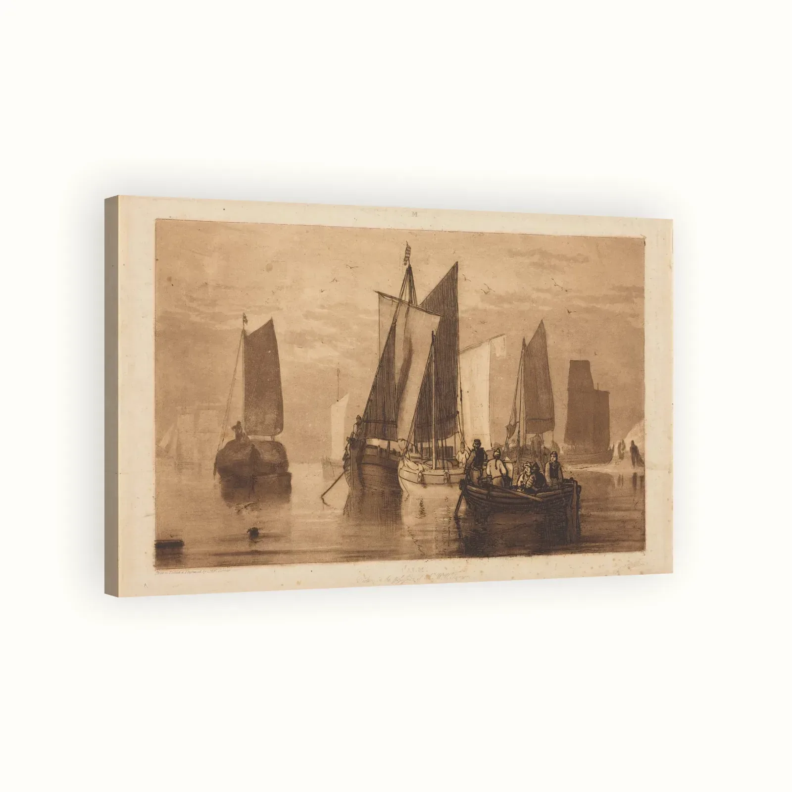 Calm by J. M. W. Turner, published 1812: Stretched canvas