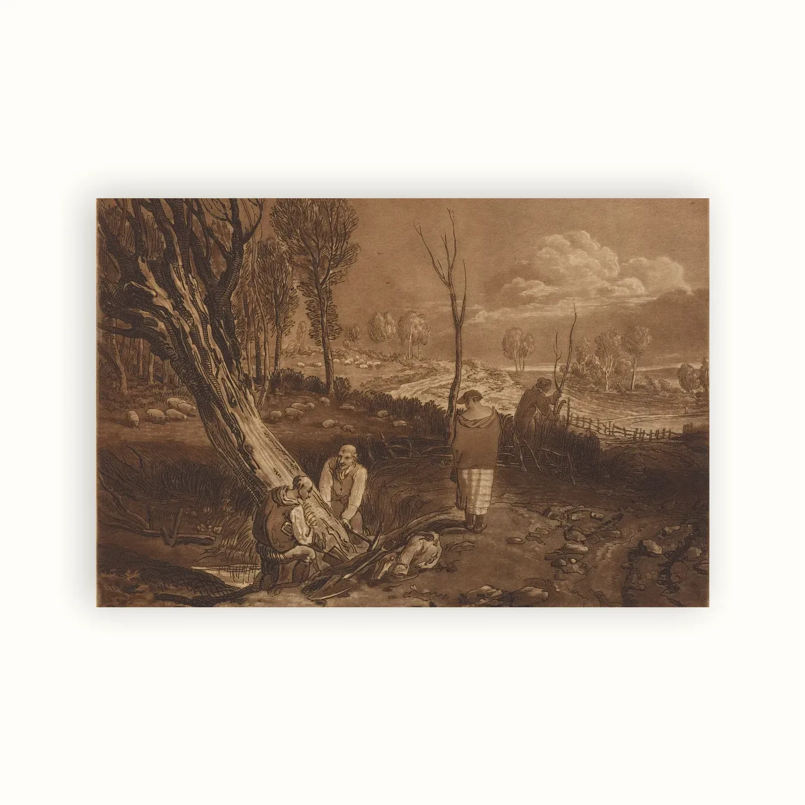 Hedging and Ditching by J. M. W. Turner, published 1812: as a fine art print