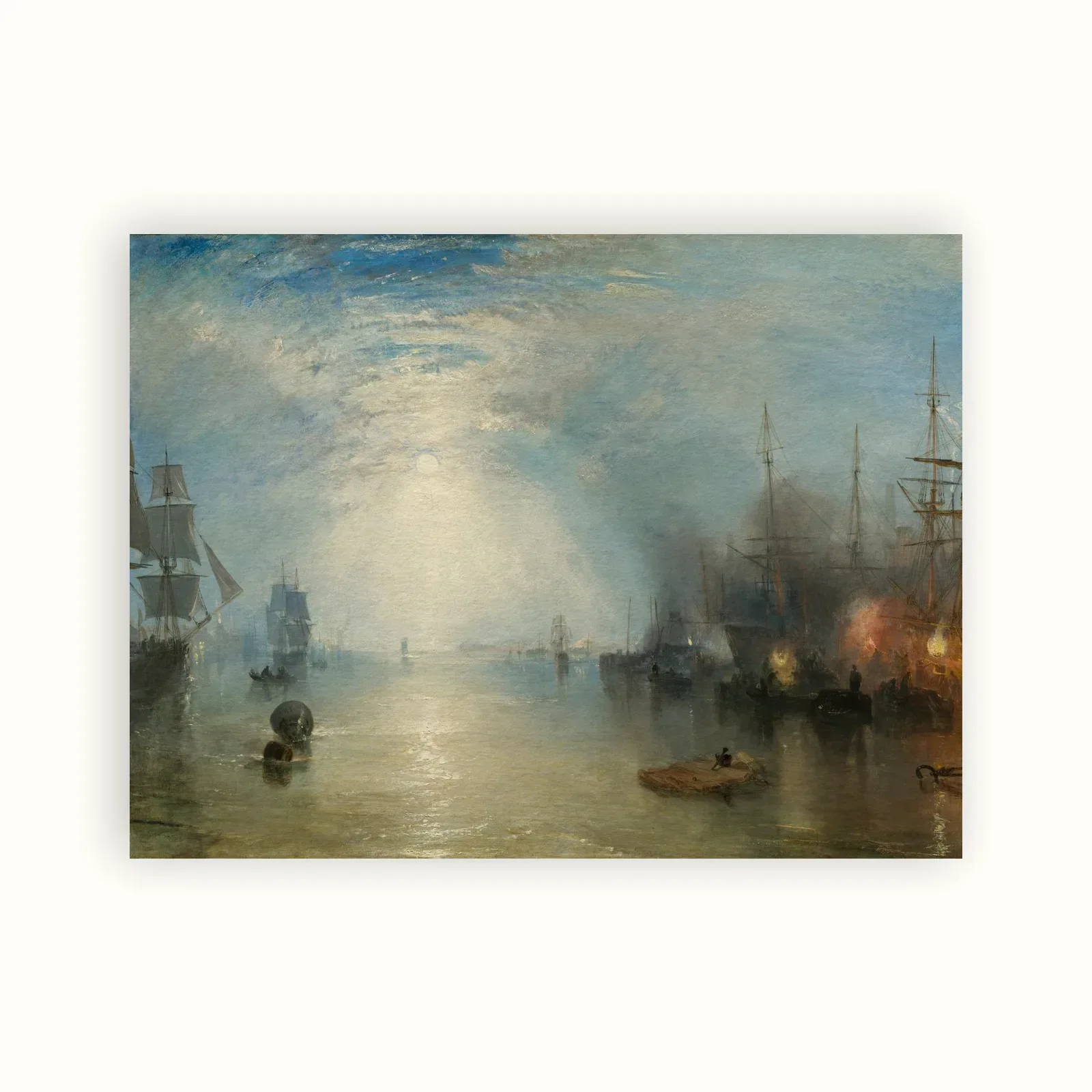 Keelmen Heaving in Coals by Moonlight by J. M. W. Turner, 1835: as a fine art print