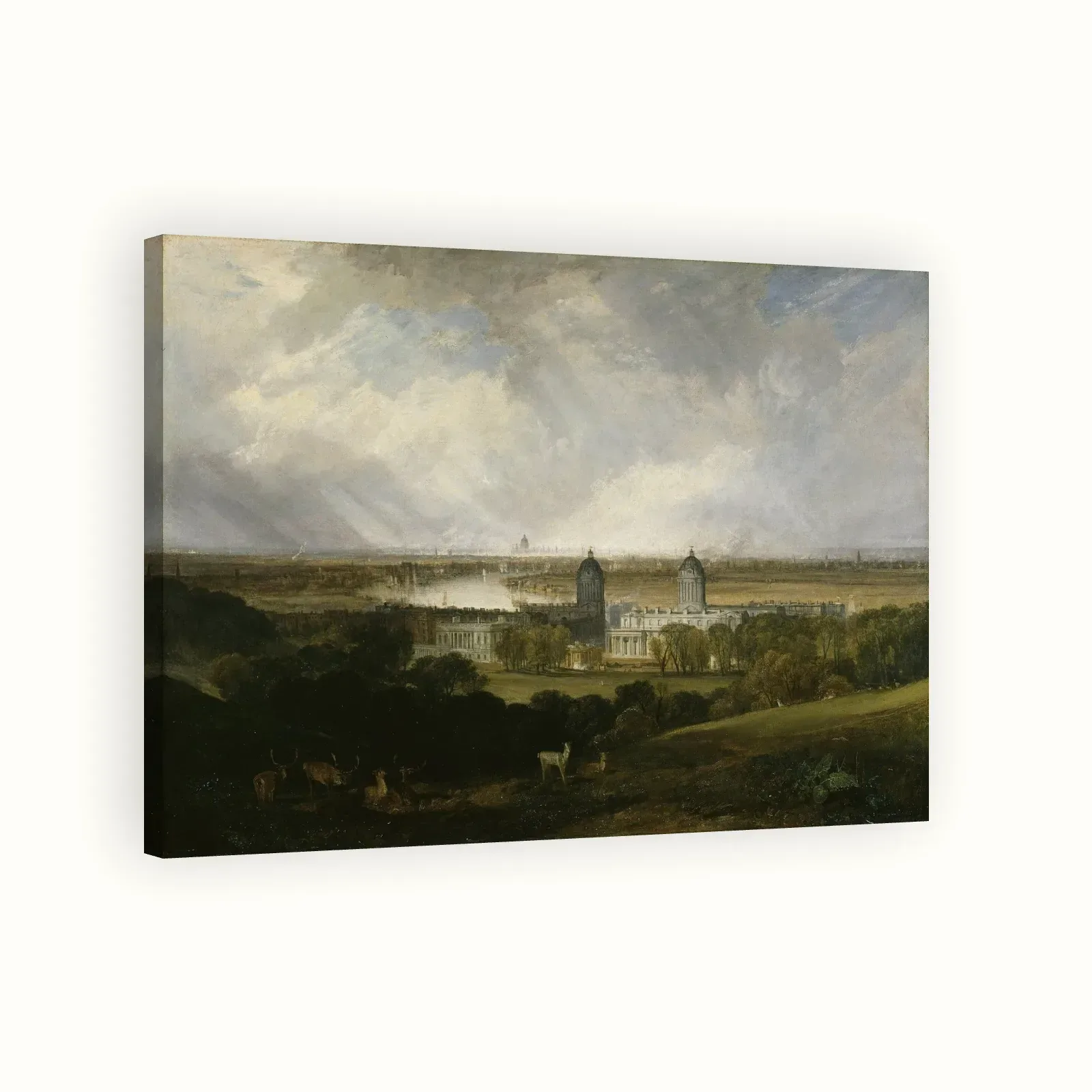 London from Greenwich Park by J. M. W. Turner, 1809: Stretched canvas