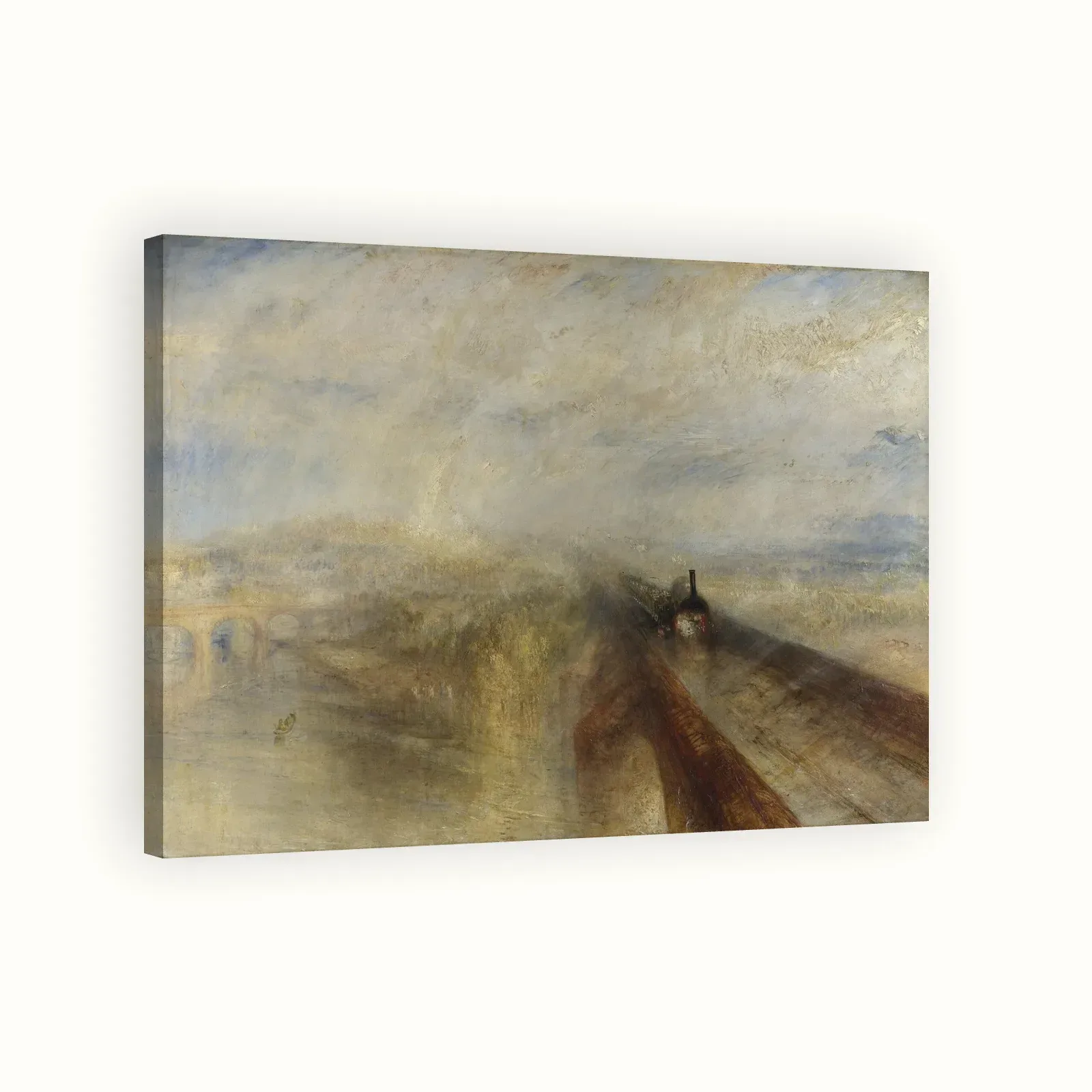 Rain, Steam and Speed – The Great Western Railway by J. M. W. Turner, 1843: Stretched canvas