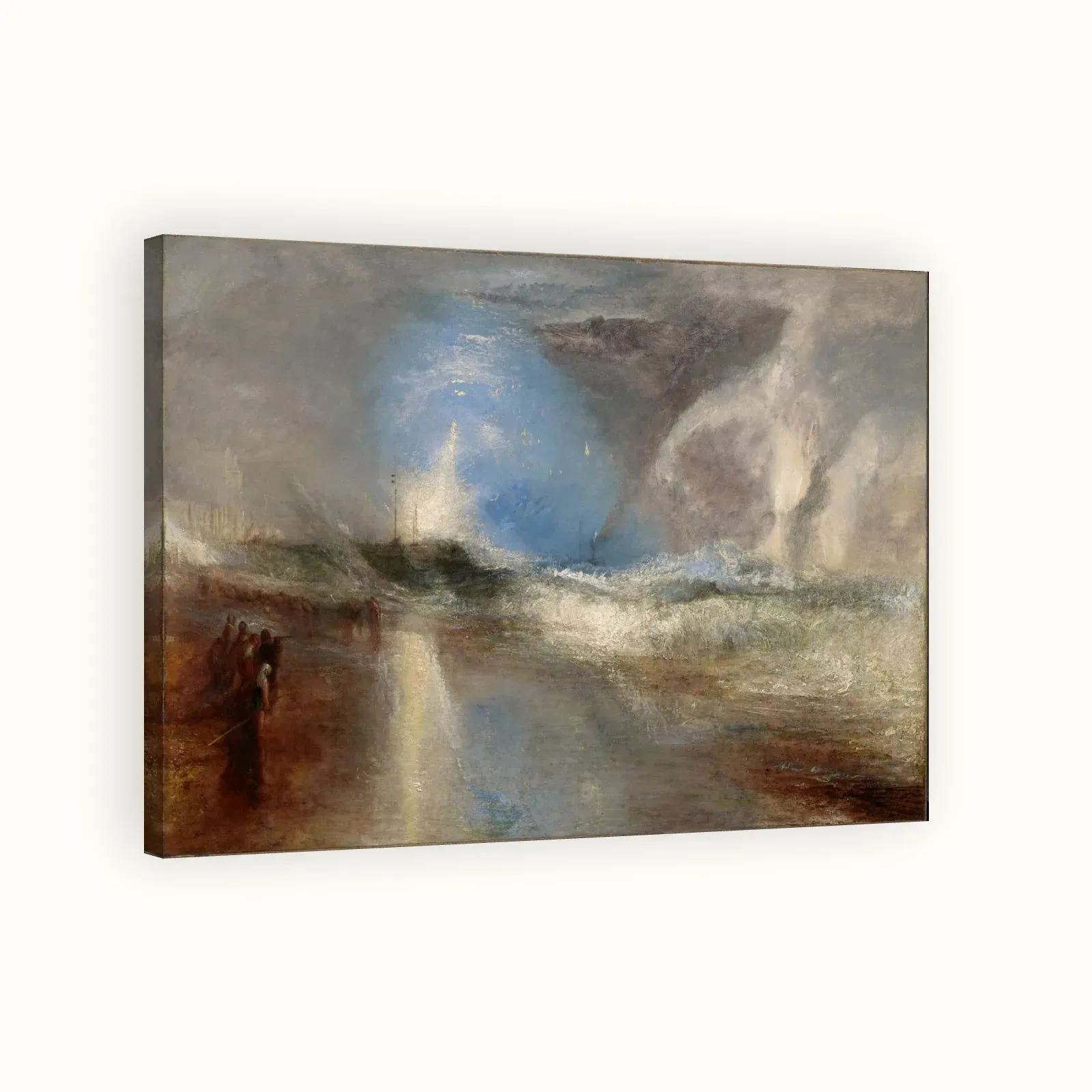 Rockets and Blue Lights (Close at Hand) to Warn Steamboats of Shoal by J. M. W. Turner, 1840: Stretched canvas