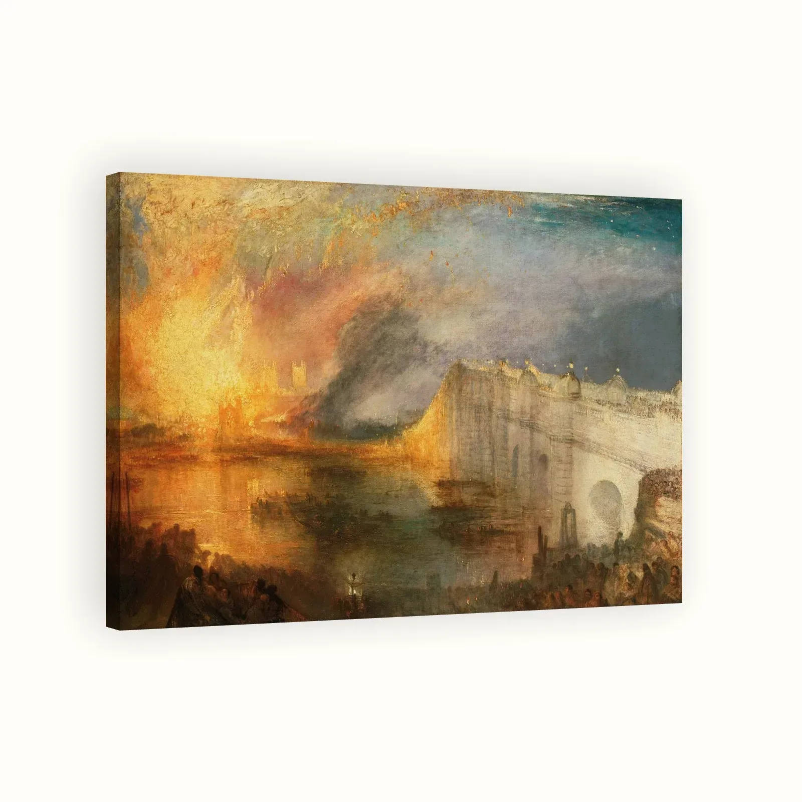 The Burning of the Houses of Lords and Commons by J. M. W. Turner, 1834: Stretched canvas