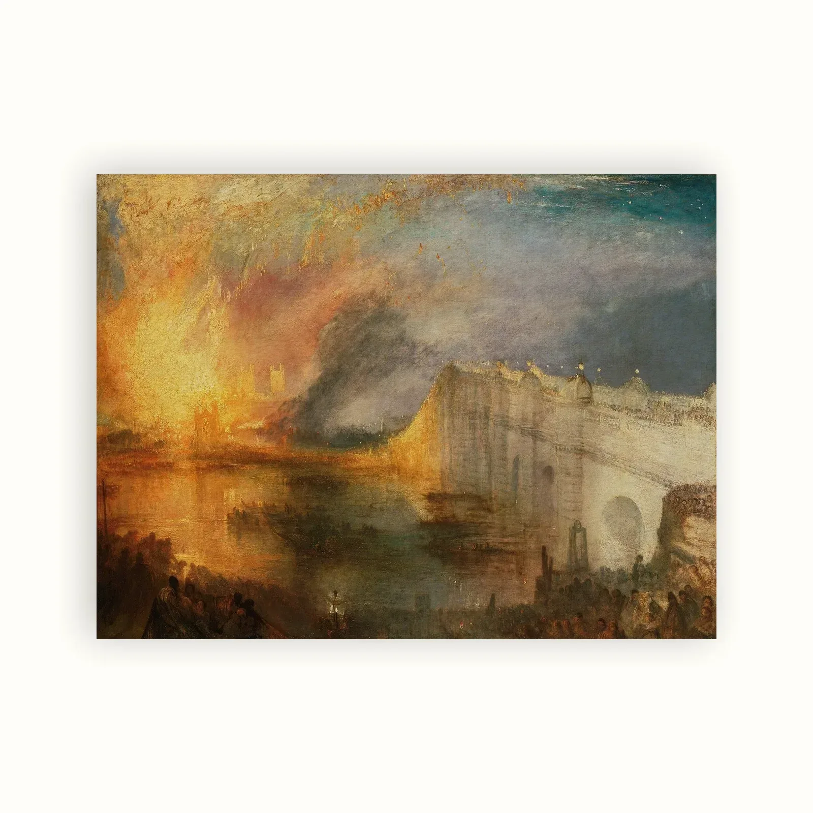 The Burning of the Houses of Lords and Commons by J. M. W. Turner, 1834: as a fine art print