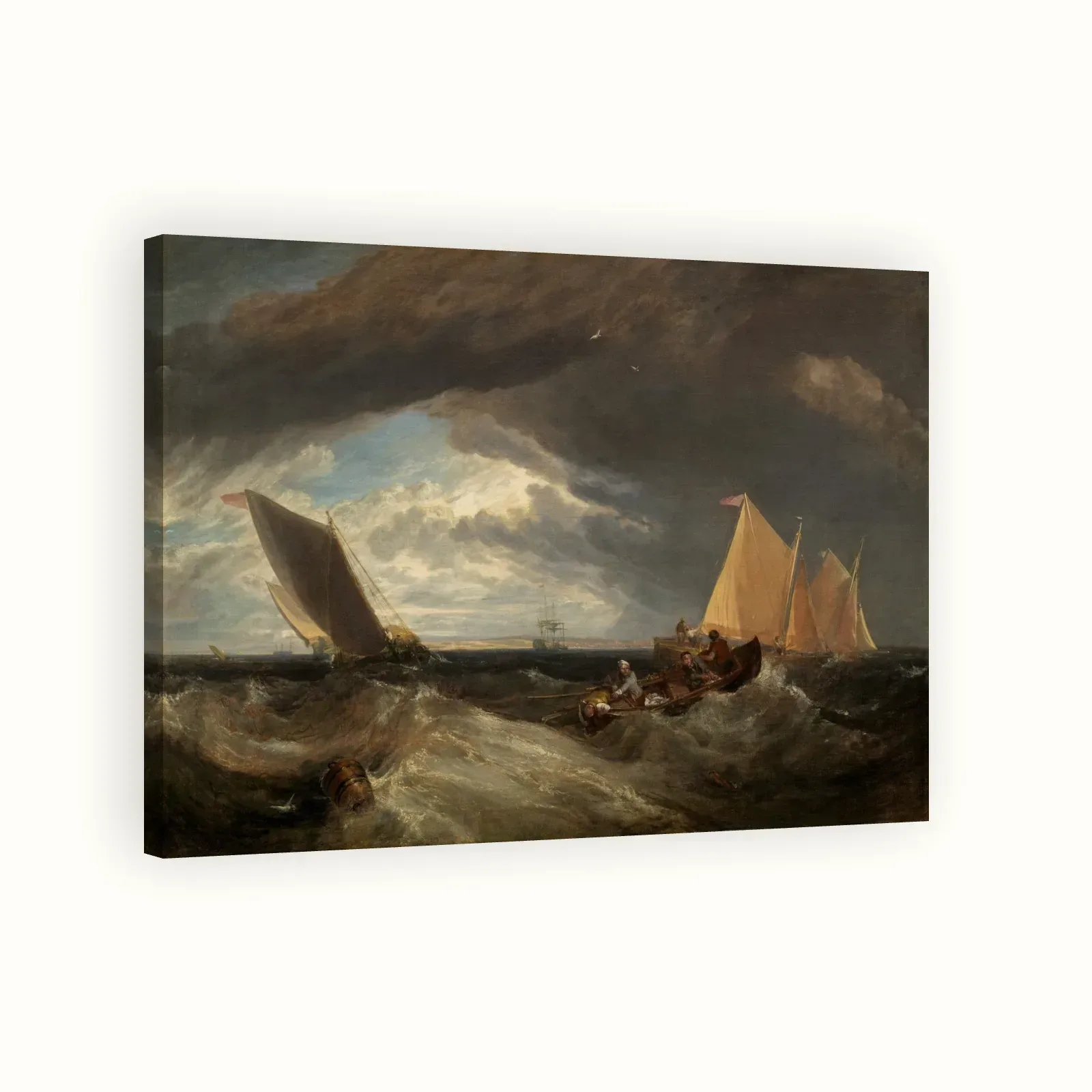 The Junction of the Thames and the Medway by J. M. W. Turner, 1807: Stretched canvas