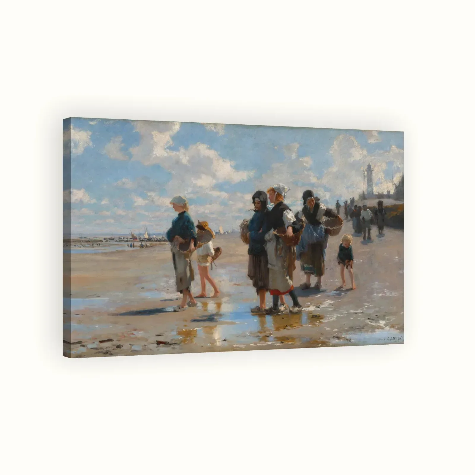 En route pour la pêche (Setting Out to Fish) by John Singer Sargent, 1878: Stretched canvas