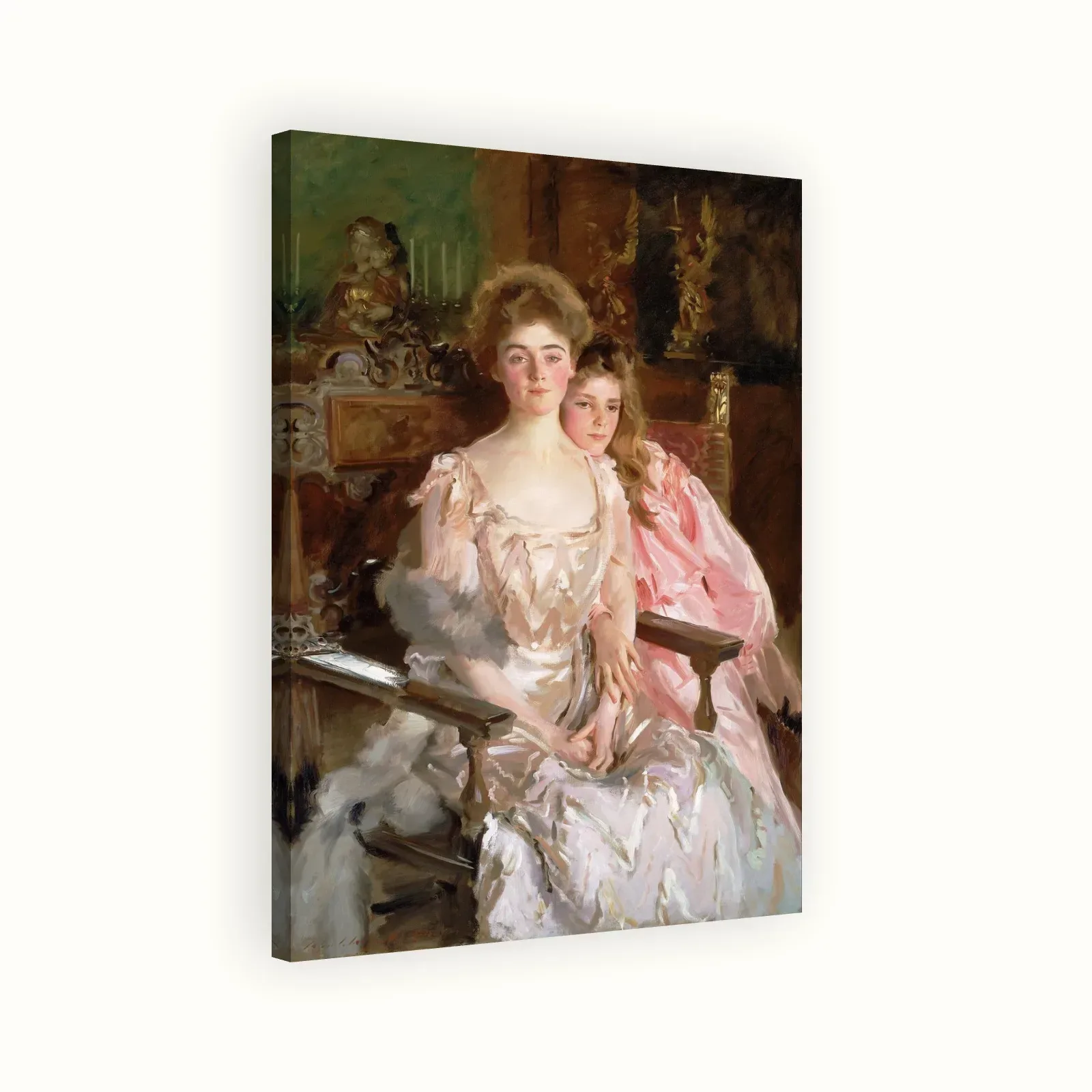 Mrs. Fiske Warren (Gretchen Osgood) and Her Daughter Rachel by John Singer Sargent, 1903: Stretched canvas