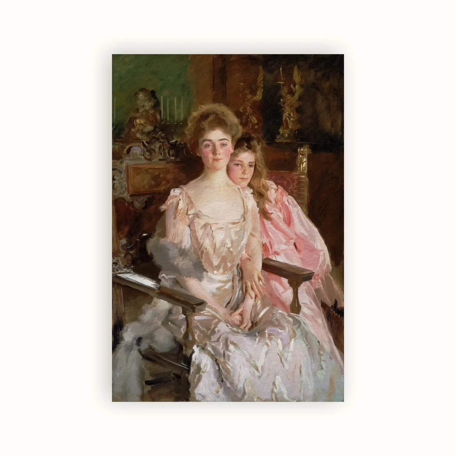 Mrs. Fiske Warren (Gretchen Osgood) and Her Daughter Rachel by John Singer Sargent, 1903: as a fine art print