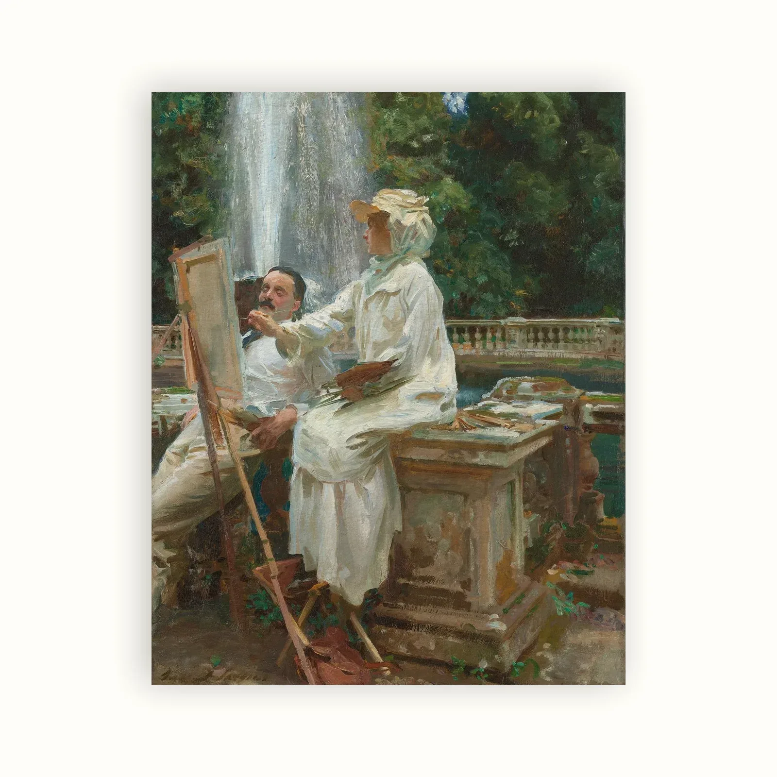 The Fountain, Villa Torlonia, Frascati, Italy by John Singer Sargent, 1907: as a fine art print