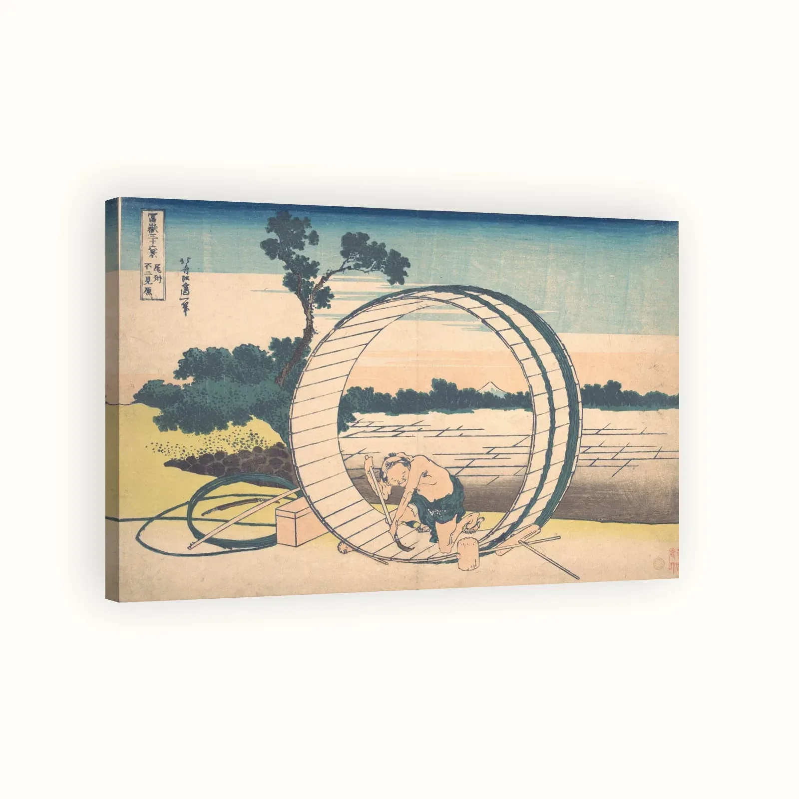 Fujimigahara in Owari Province by Katsushika Hokusai, c. 1830–1832: Stretched canvas