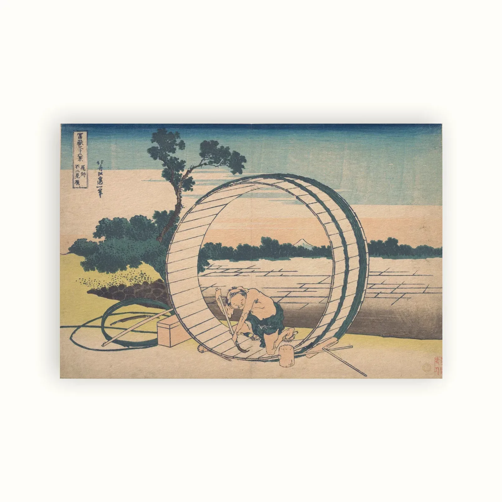 Fujimigahara in Owari Province by Katsushika Hokusai, c. 1830–1832: as a fine art print