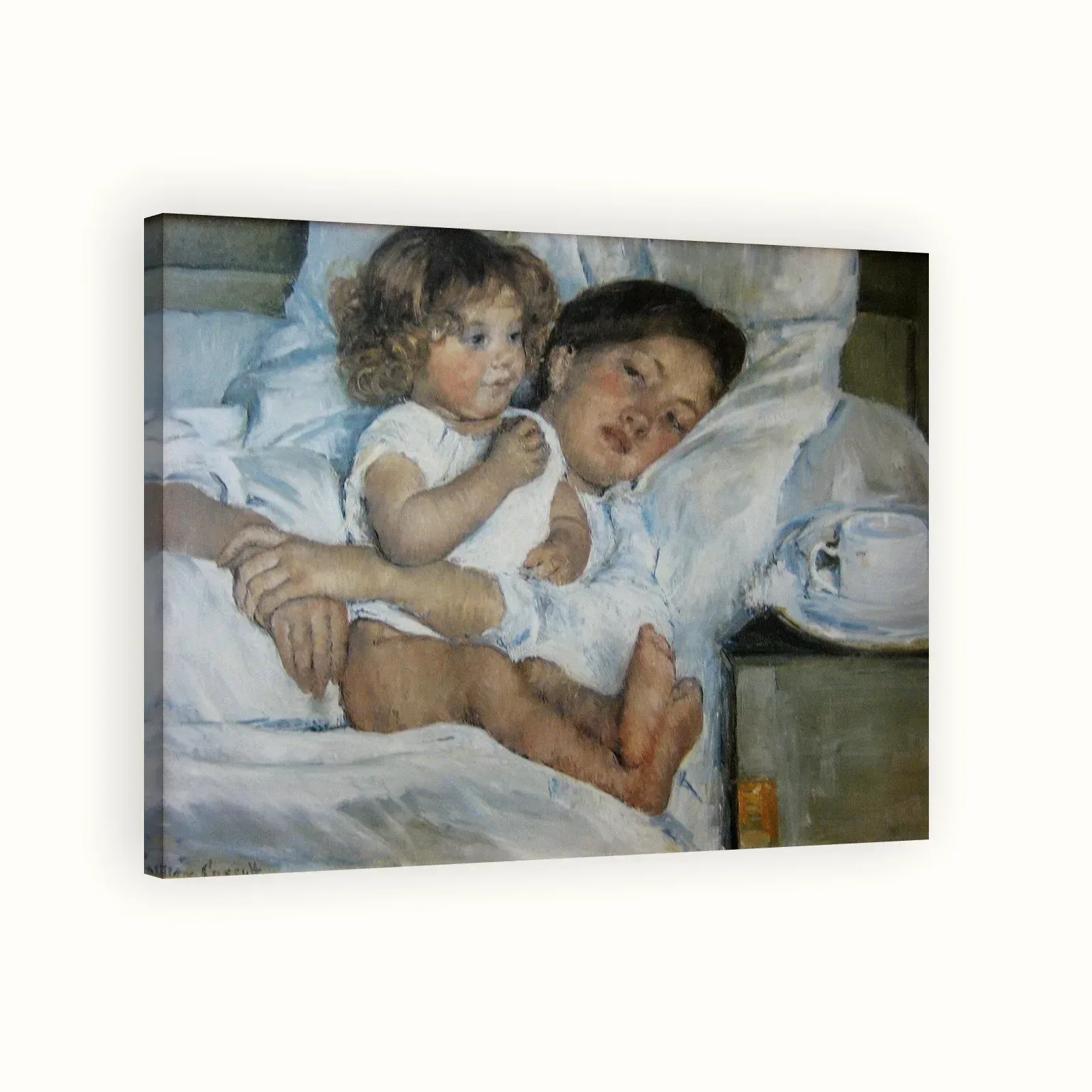 Breakfast in Bed by Mary Cassatt, 1897: Stretched canvas