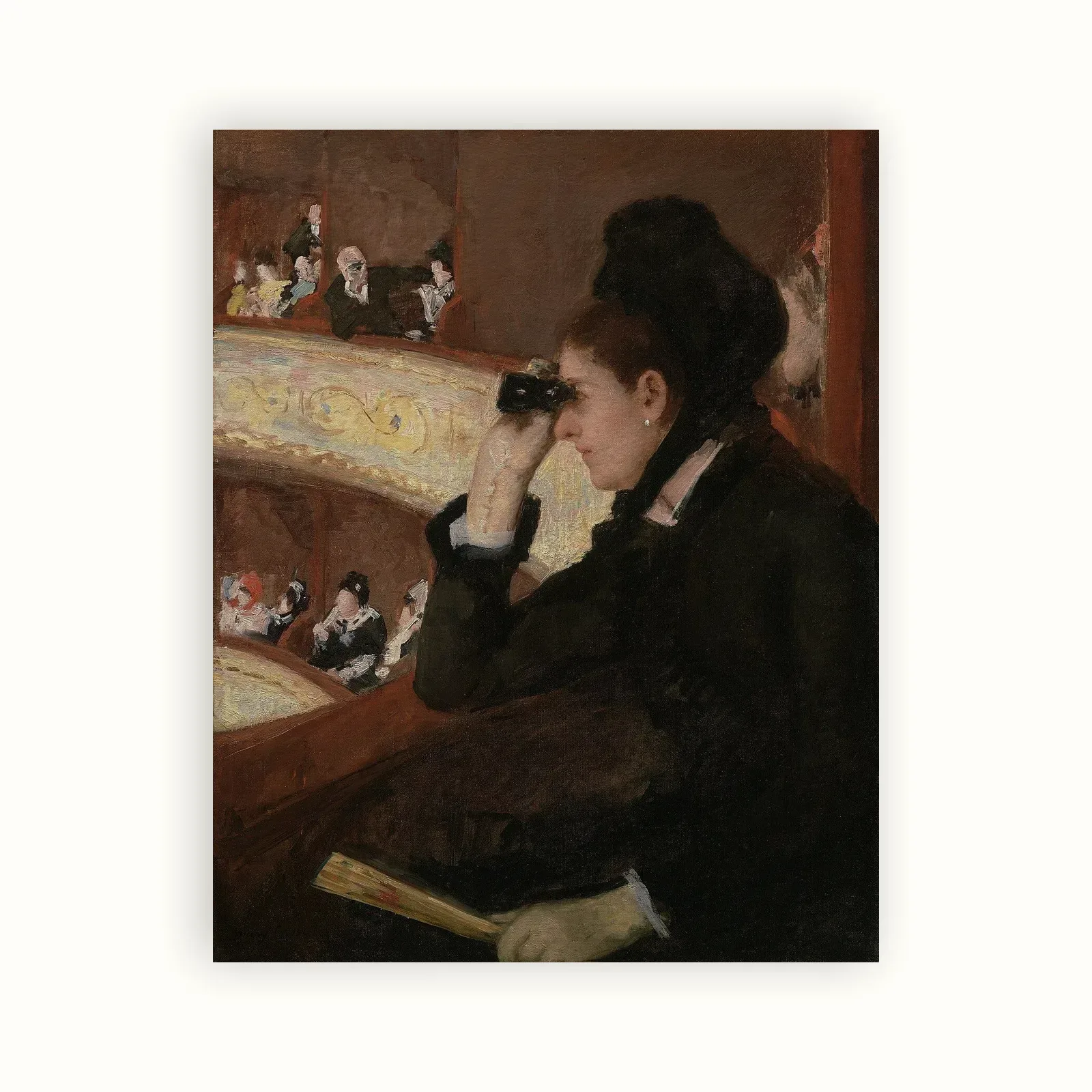 In the Loge by Mary Cassatt, 1878: as a fine art print