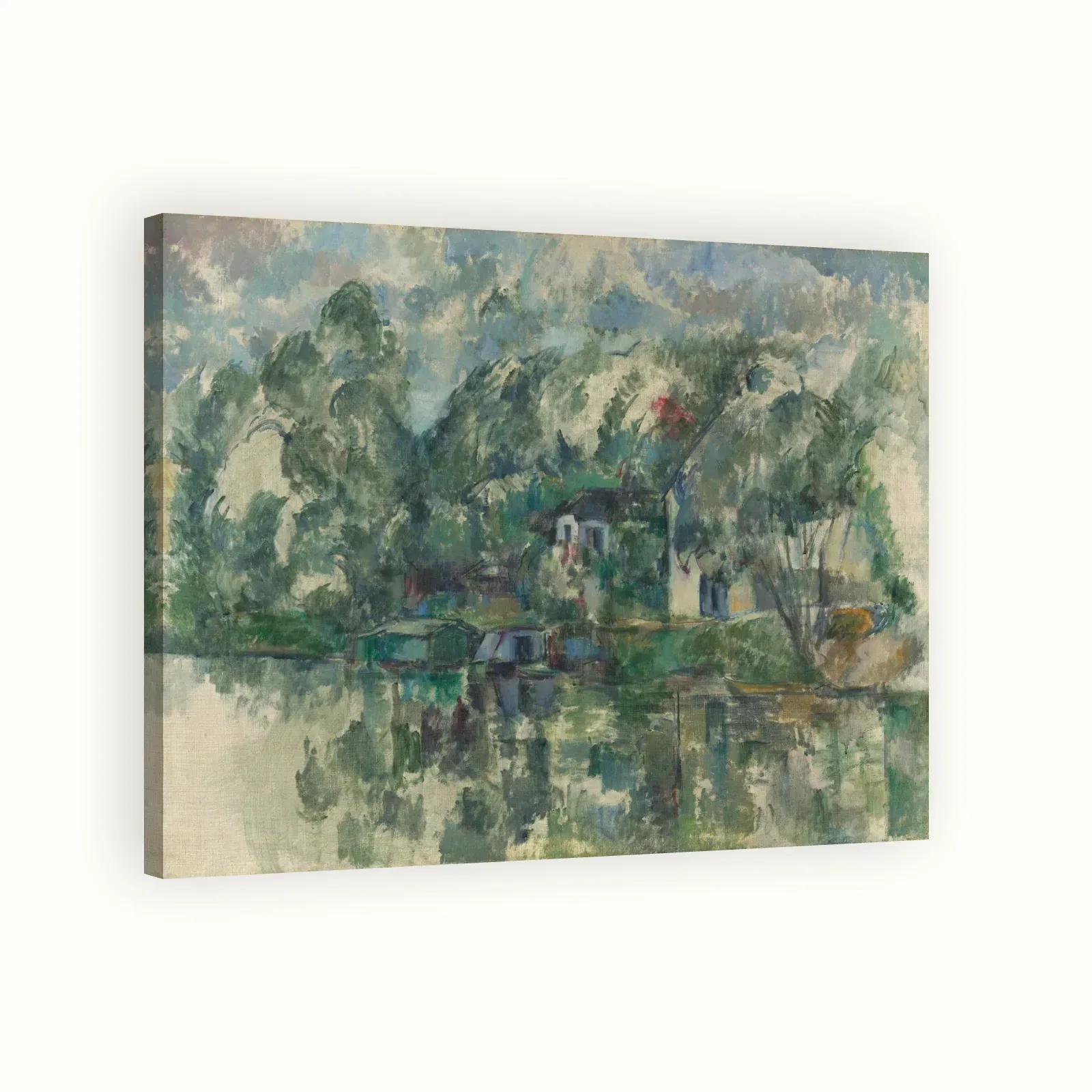 At the Water's Edge by Paul Cézanne, c. 1890: Stretched canvas