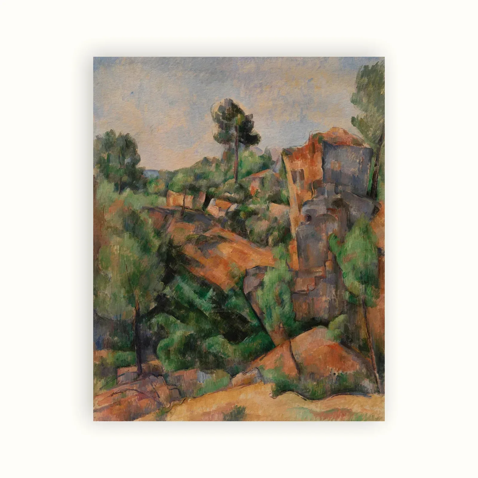 Bibémus Quarry (Carrière de Bibémus) by Paul Cézanne, c. 1895: as a fine art print