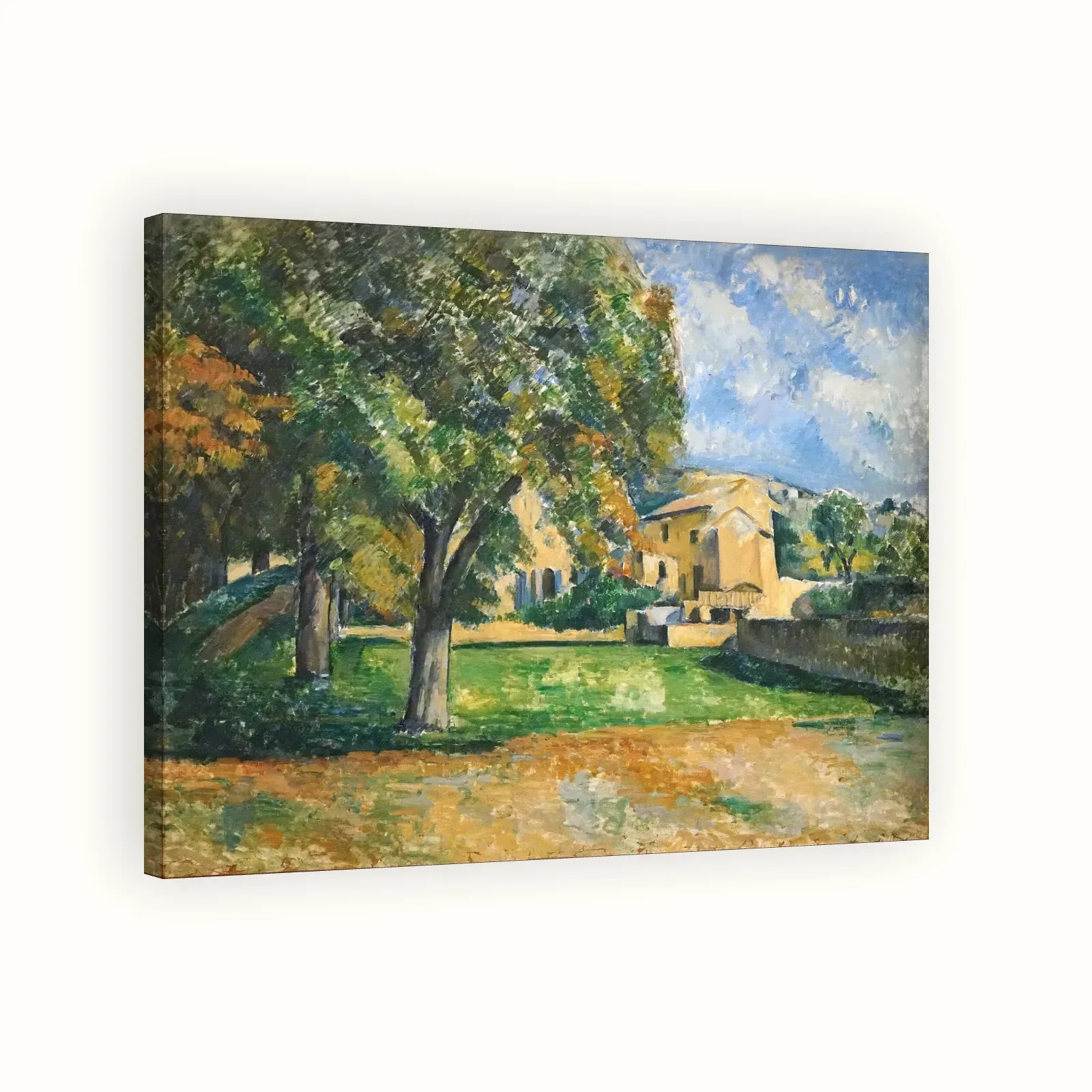 Chestnut and Jas de Bouffan farm by Paul Cézanne, 1886: Stretched canvas