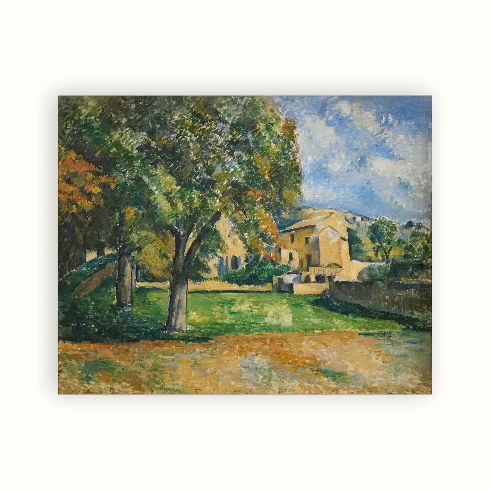 Chestnut and Jas de Bouffan farm by Paul Cézanne, 1886: as a fine art print
