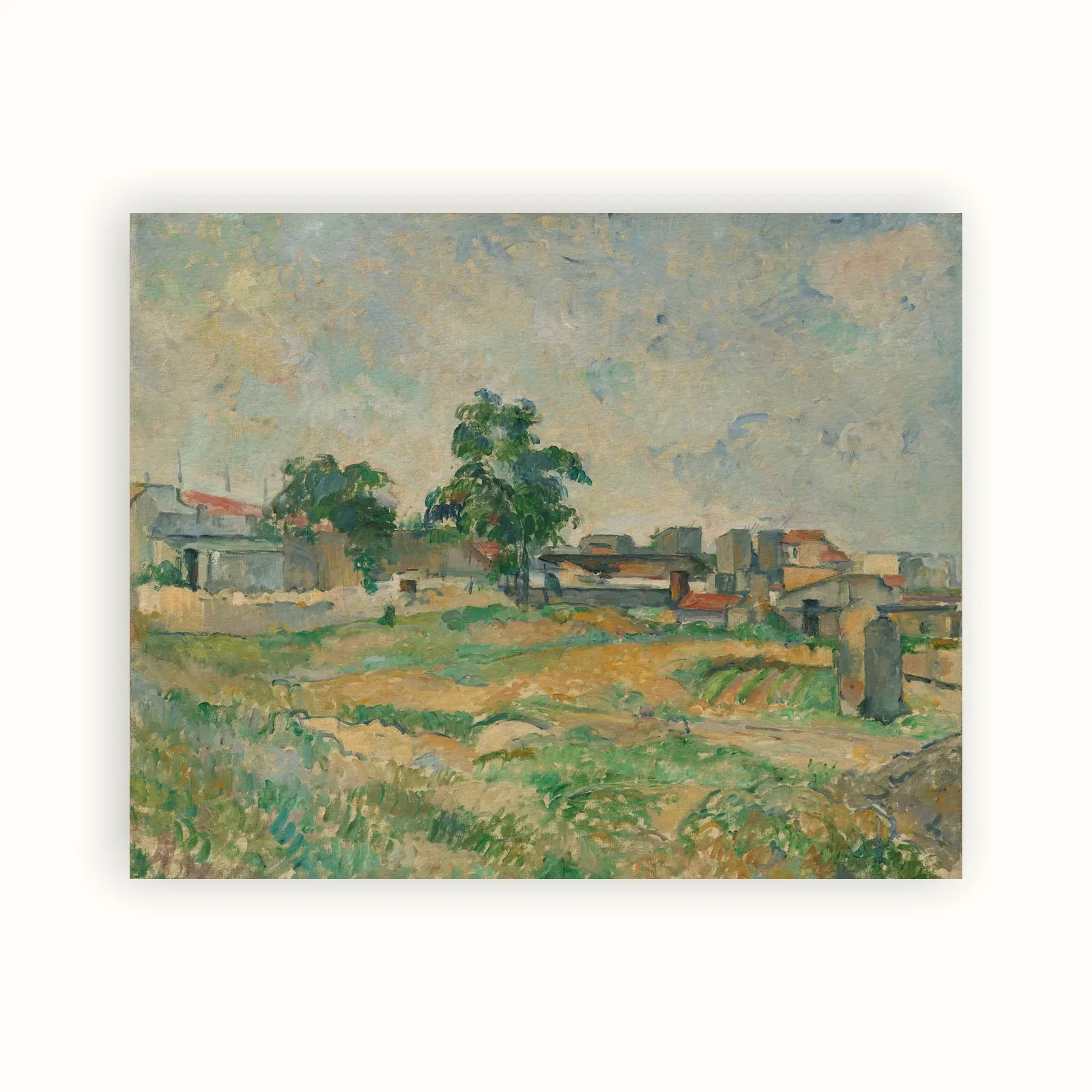 Landscape near Paris by Paul Cézanne, c. 1876: as a fine art print