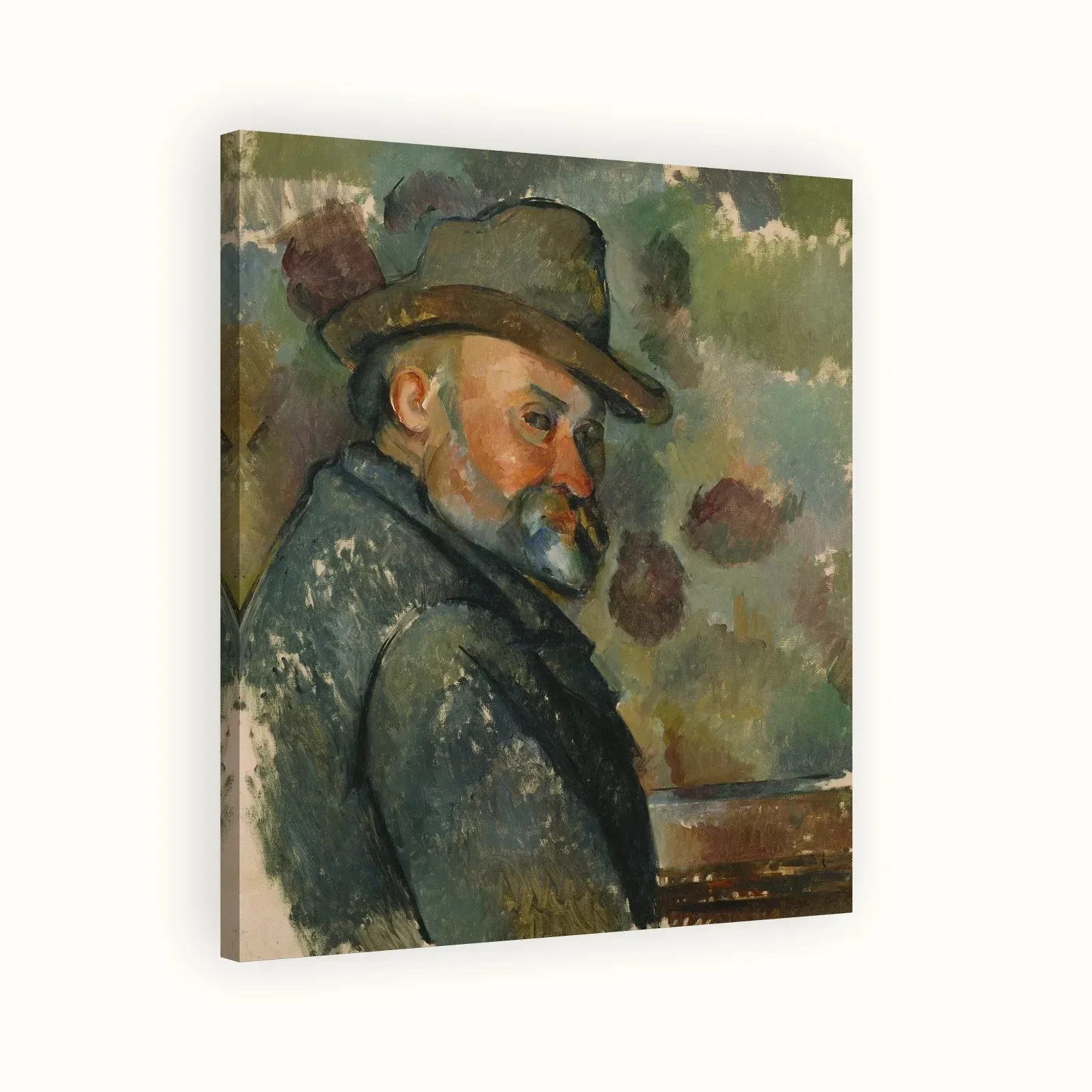 Self-portrait in a Soft Hat by Paul Cézanne, 1894: Stretched canvas