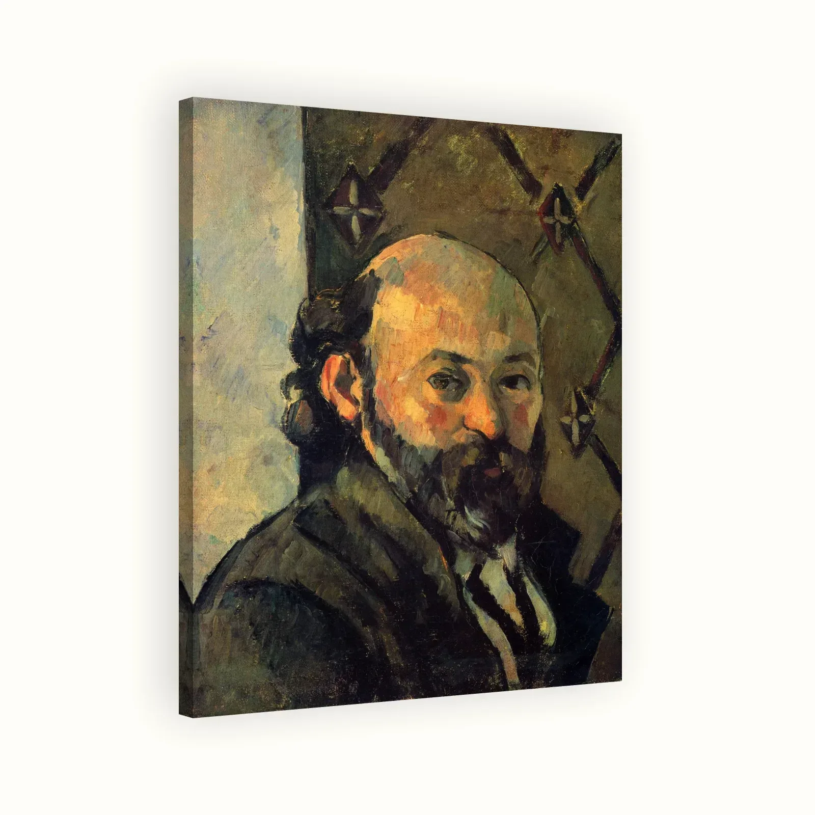 Self Portrait by Paul Cézanne, 1880–1881: Stretched canvas