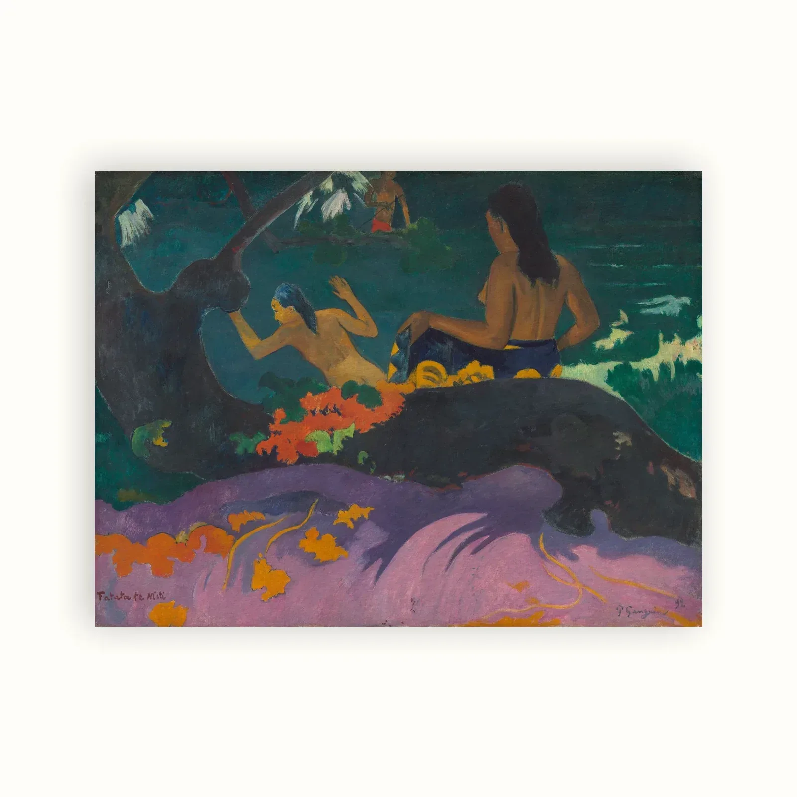 Fatata te Miti (By the Sea) by Paul Gauguin, 1892: as a fine art print
