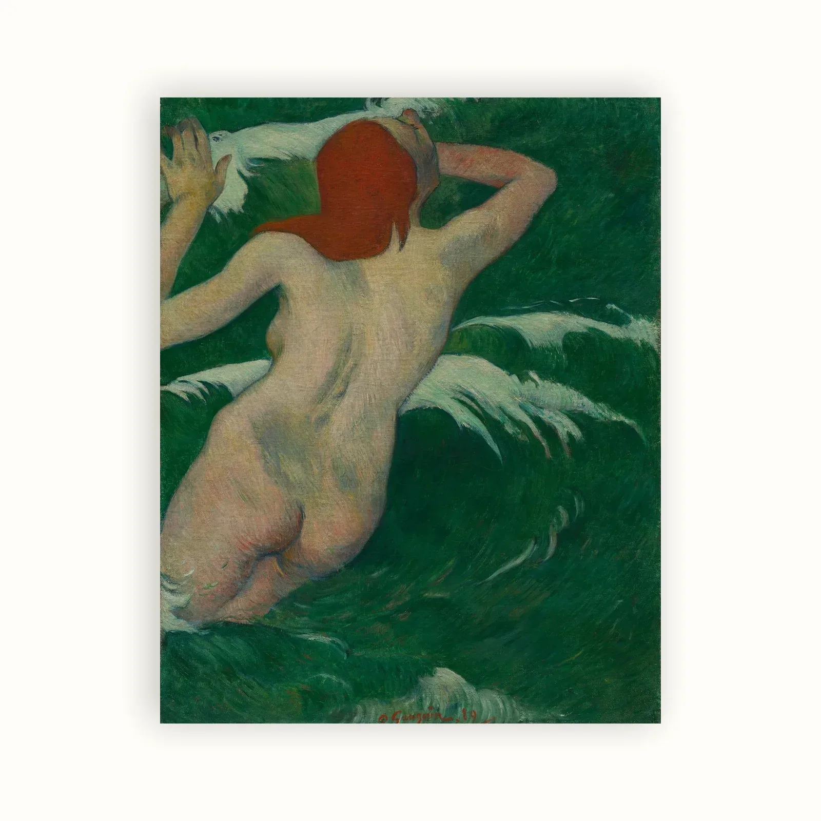 In the Waves (Dans les Vagues) by Paul Gauguin, 1889: as a fine art print
