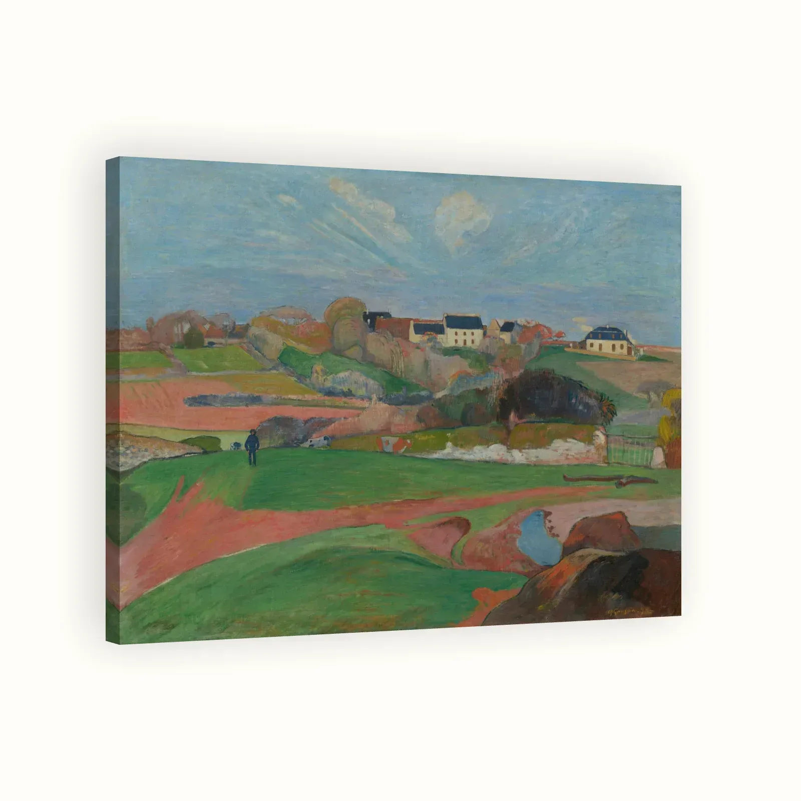 Landscape at Le Pouldu by Paul Gauguin, 1890: Stretched canvas