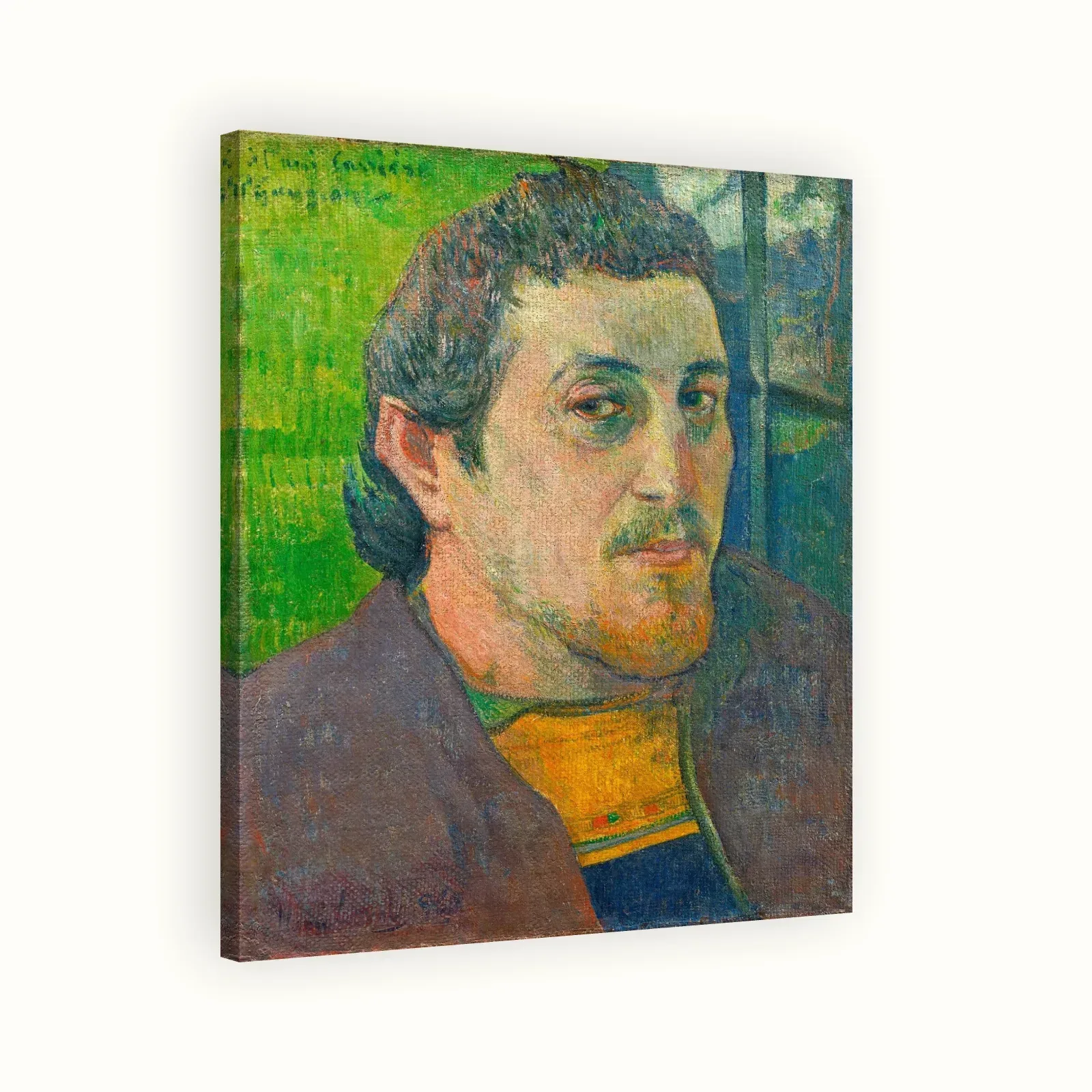 Self-Portrait Dedicated to Carriere by Paul Gauguin, 1778: Stretched canvas