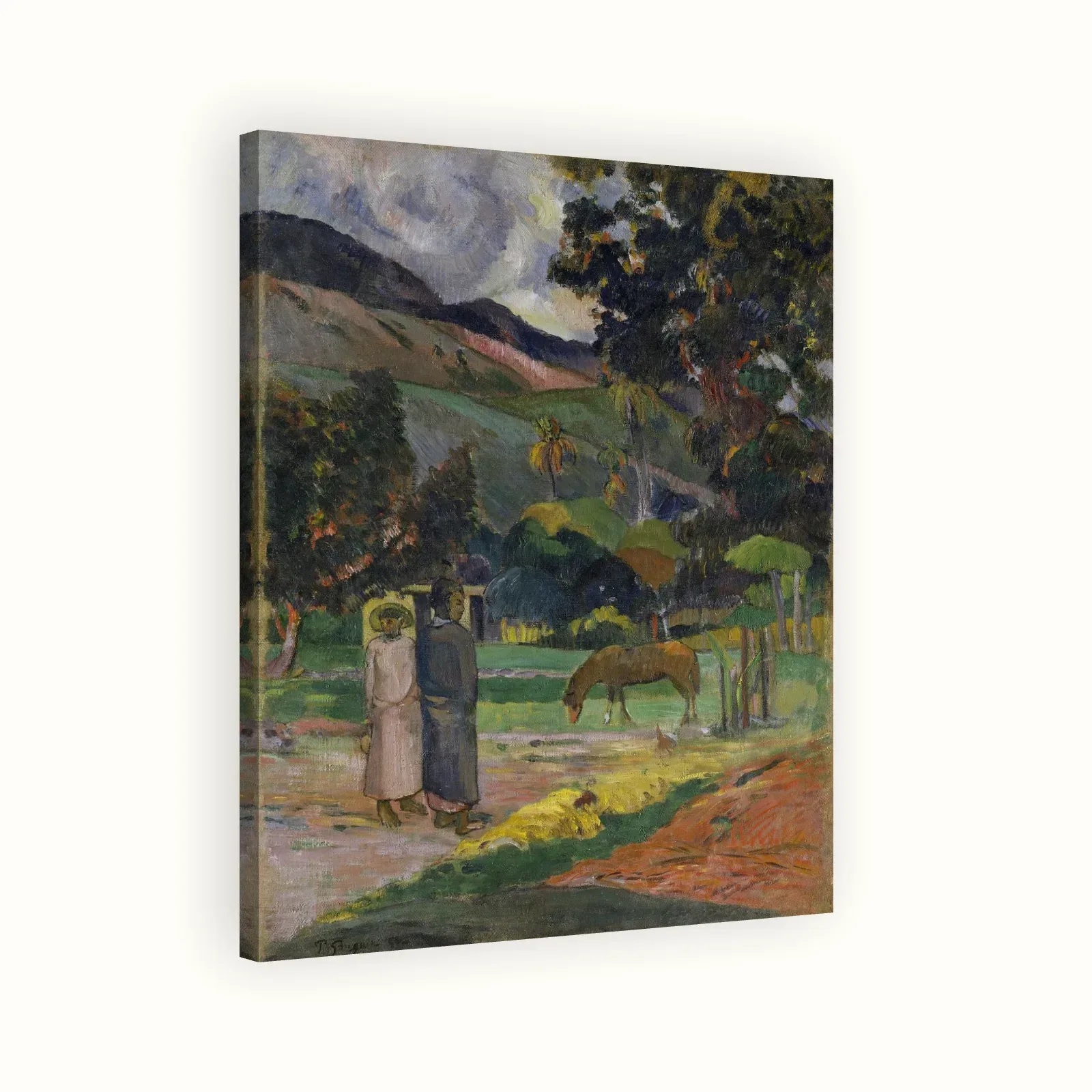 Tahitian Landscape by Paul Gauguin, 1892: Stretched canvas
