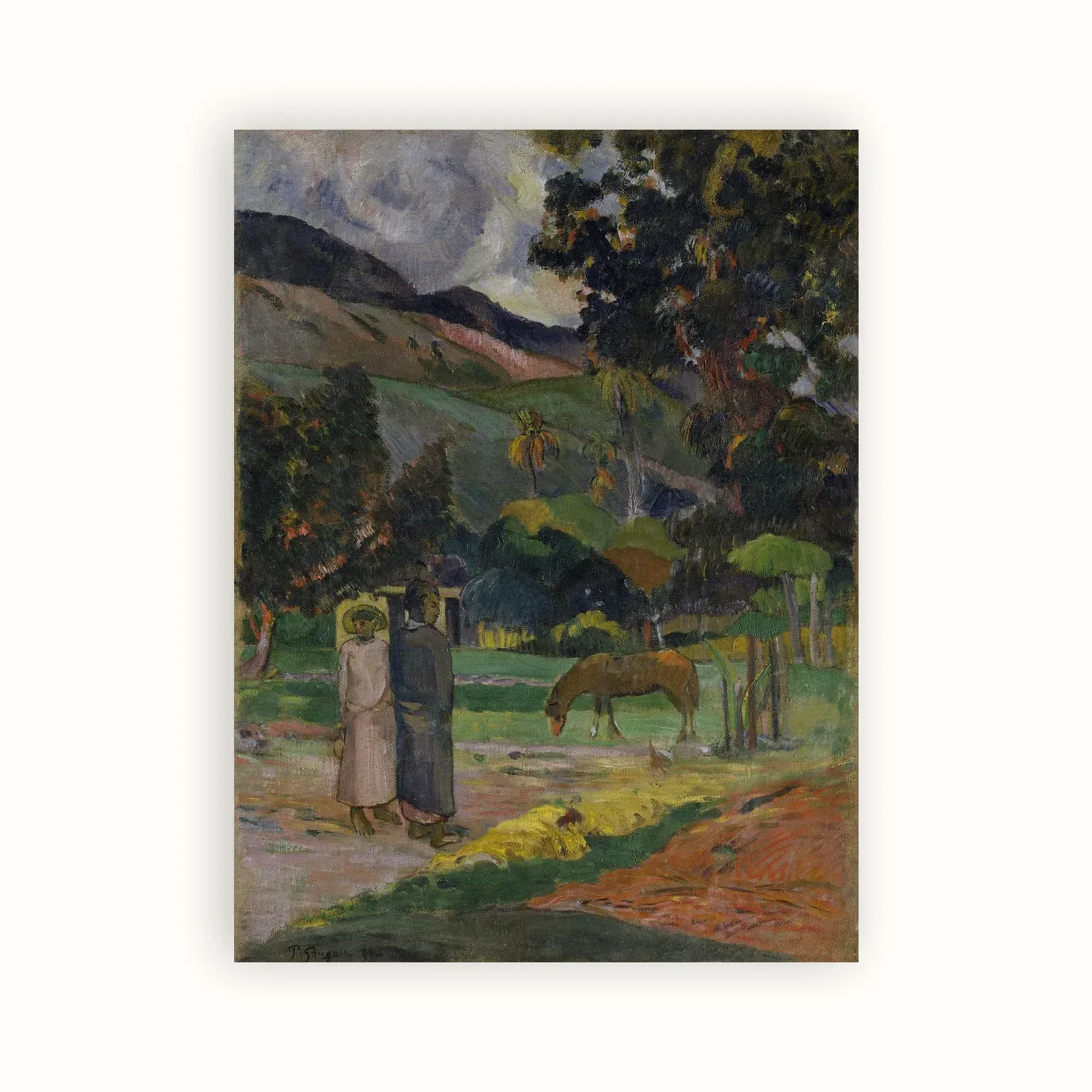 Tahitian Landscape by Paul Gauguin, 1892: as a fine art print